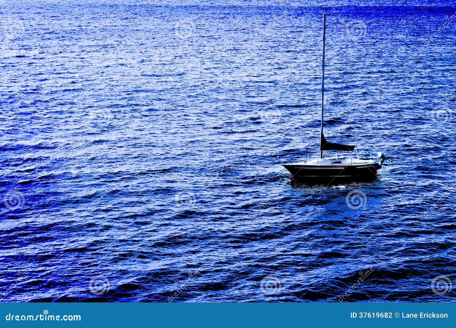 Sailboat on Water stock photo. Image of ocean, water 37619682