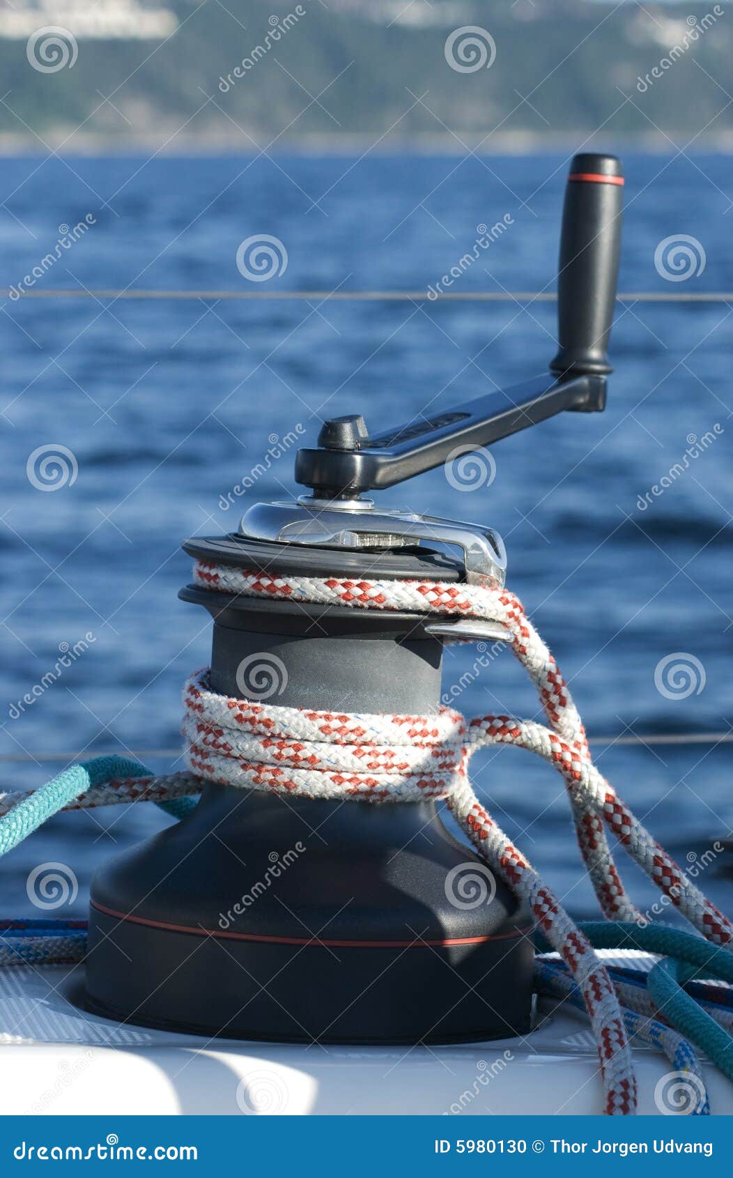 sailboat winch stock photo. image of sailing, gear