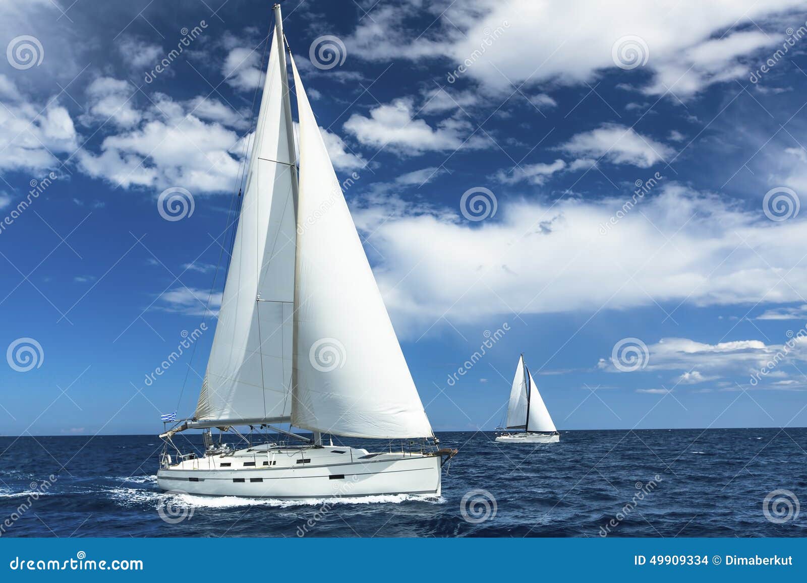 sailboats participate in sailing regatta. sailing. yachting.