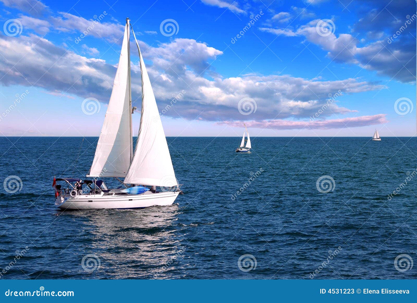 Sailboats At Sea Stock Photos - Image: 4531223