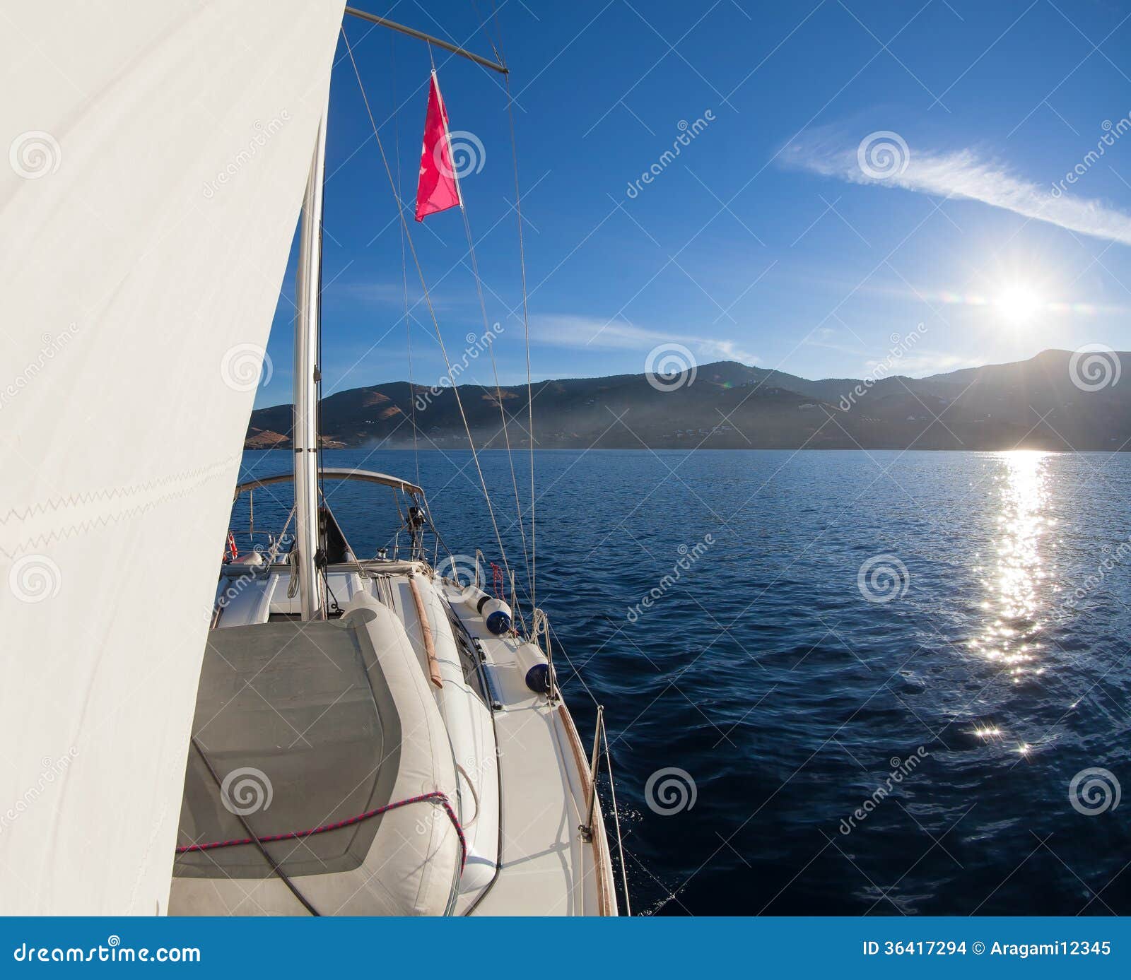 sailing boat front view stock photo. image of ocean