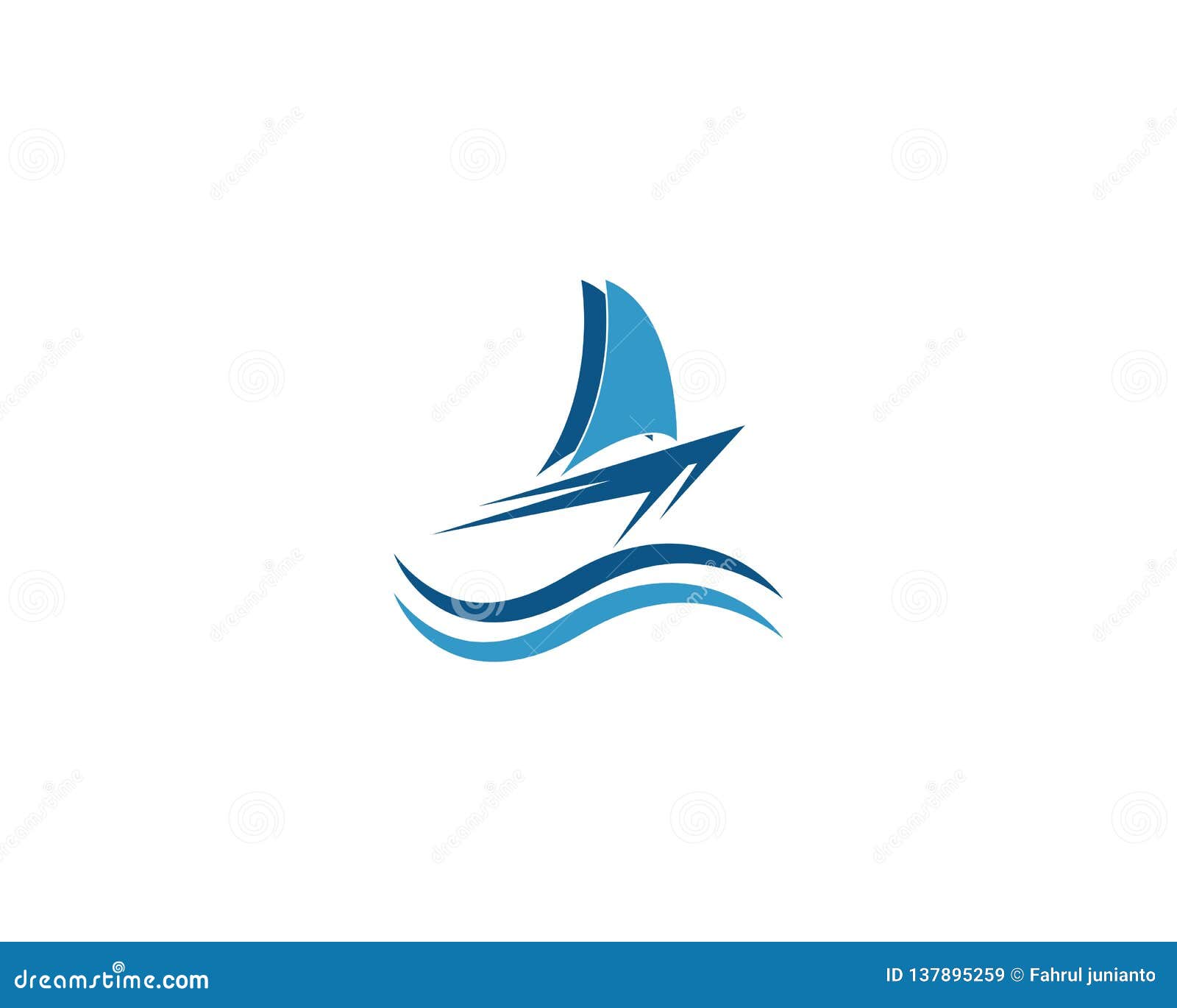 Sailing boat logo template stock vector. Illustration of cruise - 137895259