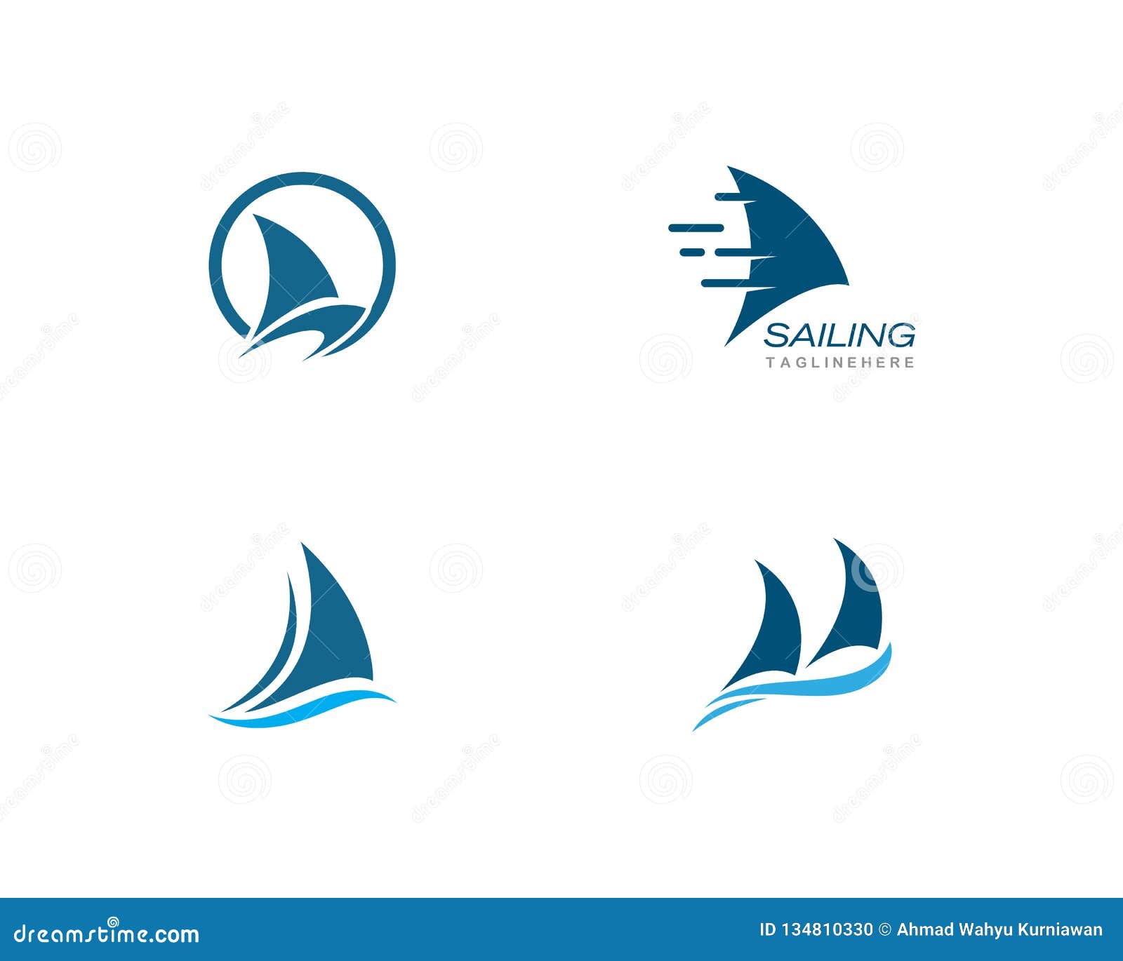 Sailing boat logo Template stock vector. Illustration of trip - 134810330