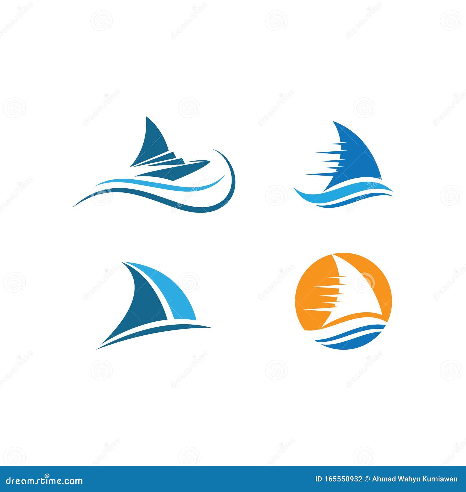 Sailing boat logo stock vector. Illustration of cruise - 165550932