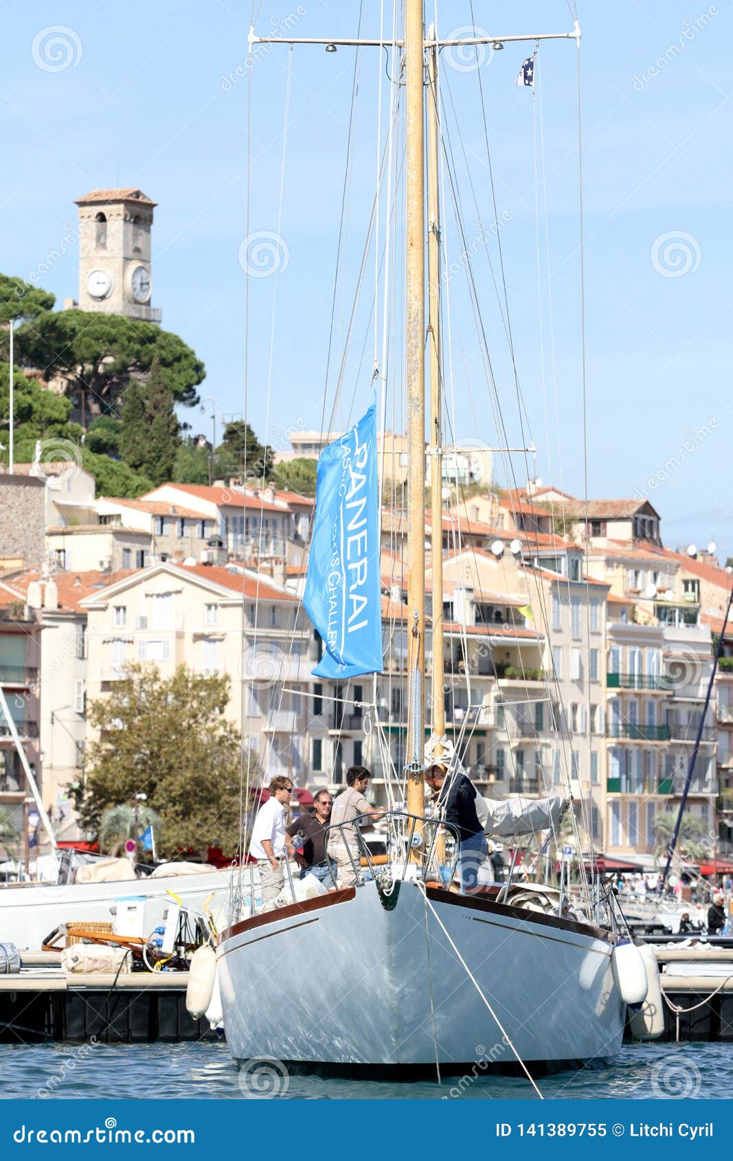 Sailing Boat Race in the Bay of Cannes Editorial Image - Image of ...