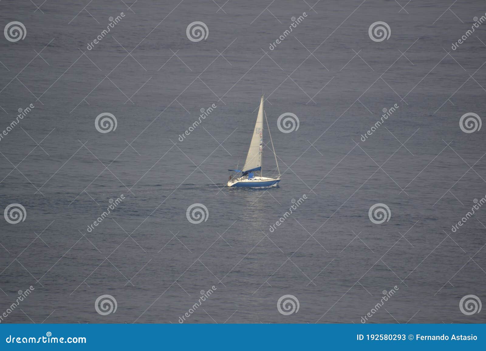 sailing boat sailing through the cantabrian sea