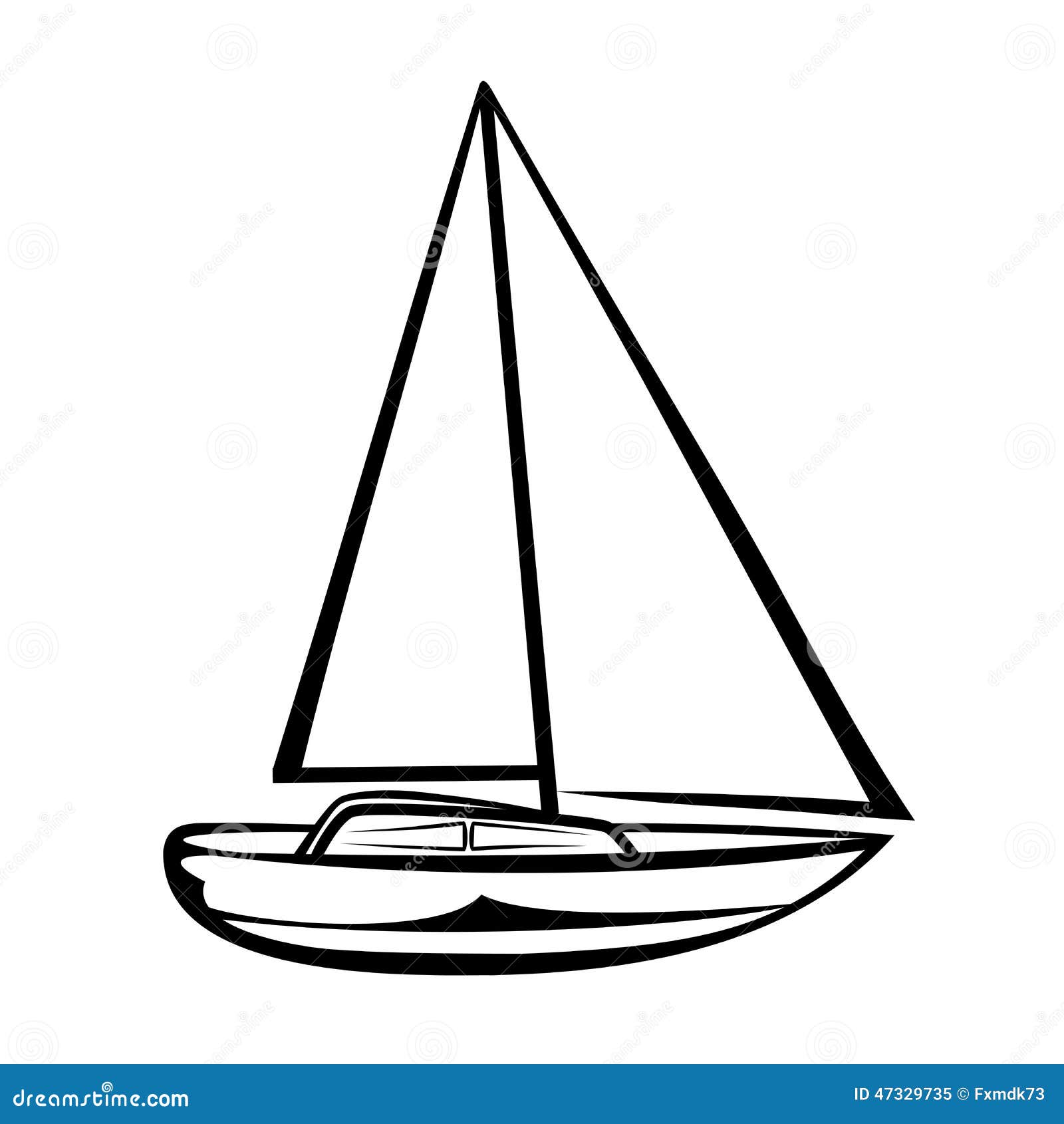 Sailing Boat Stock Vector - Image: 47329735