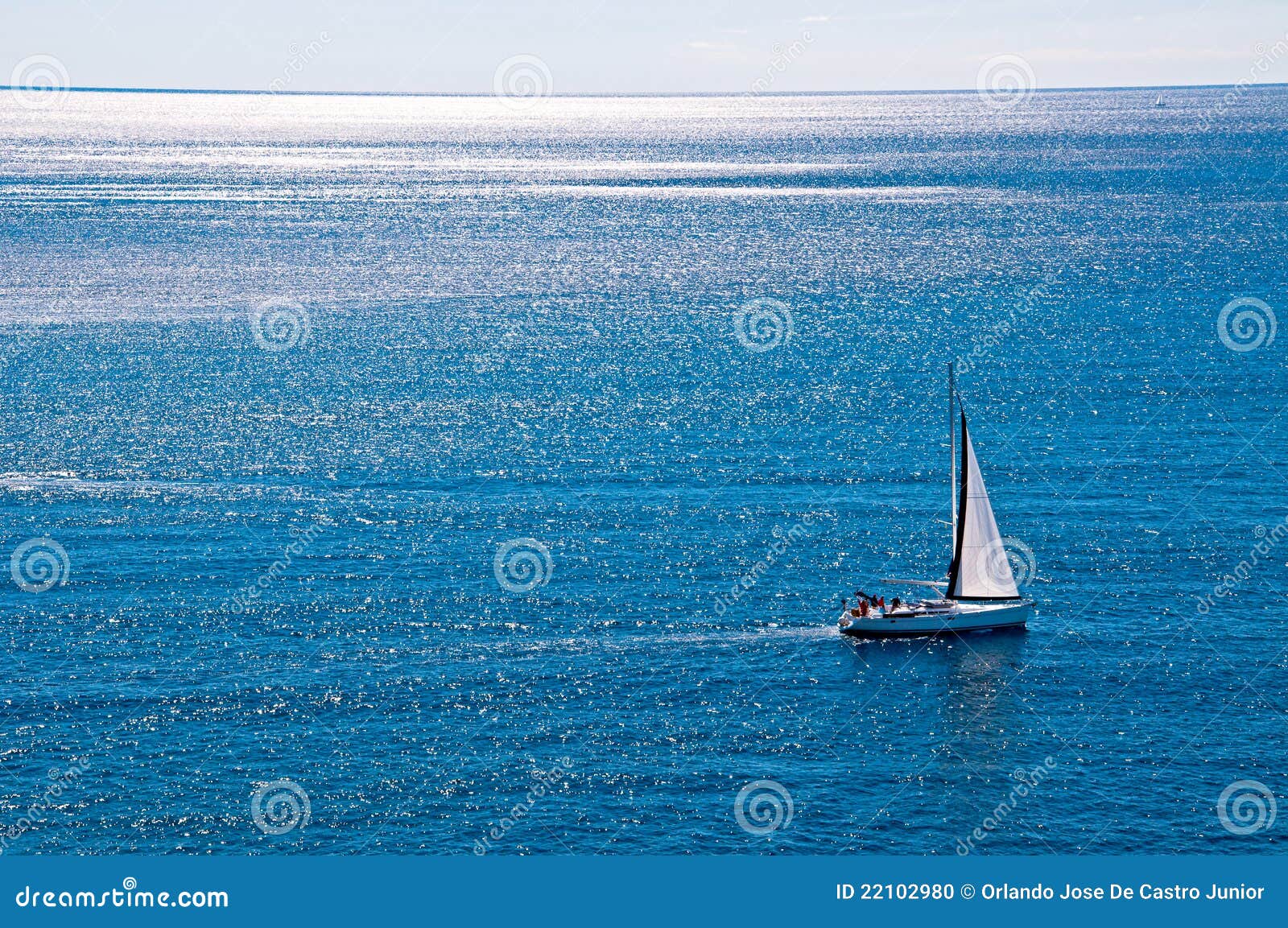 sailing boat in the wind
