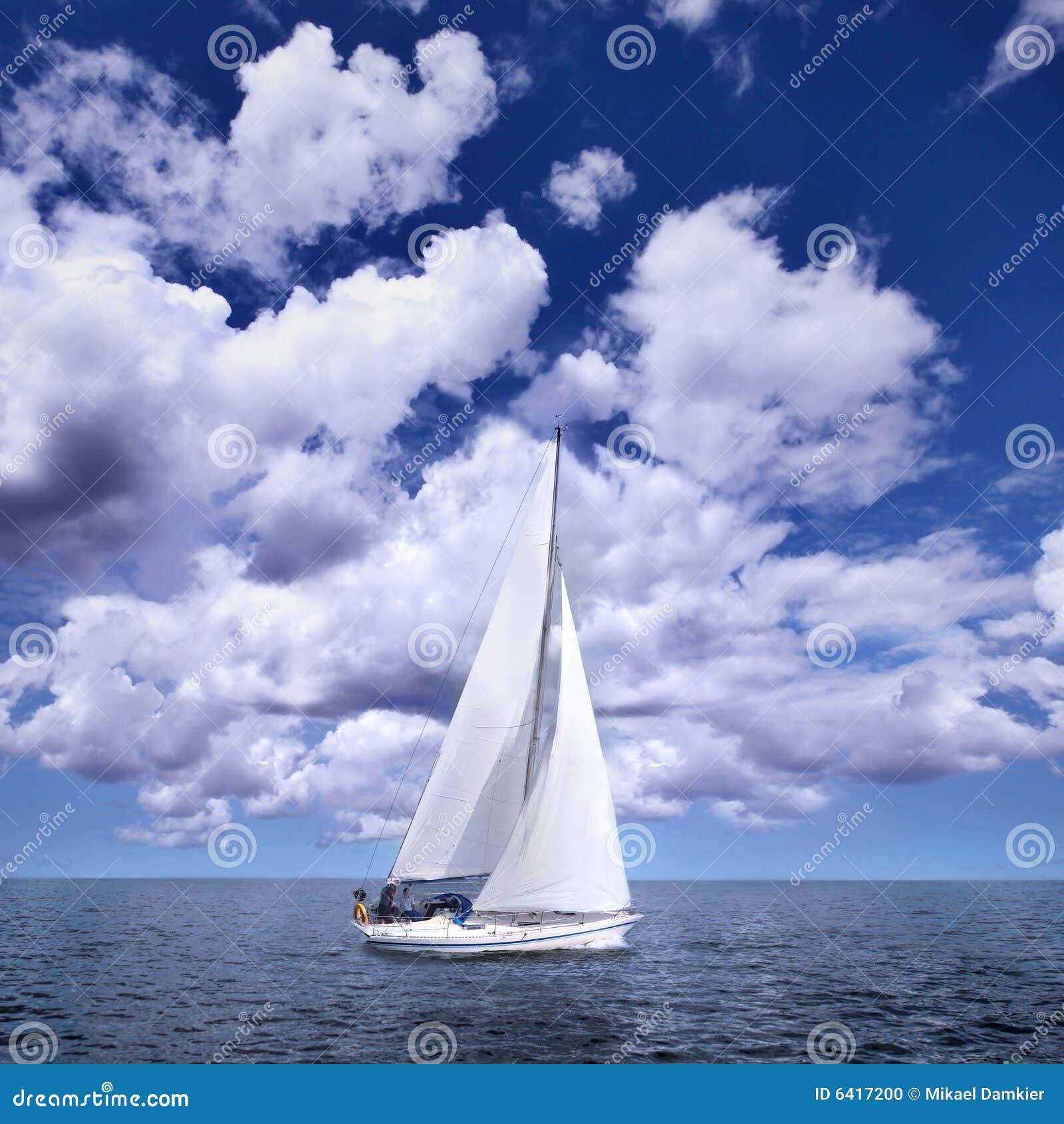 sailing boat in the wind