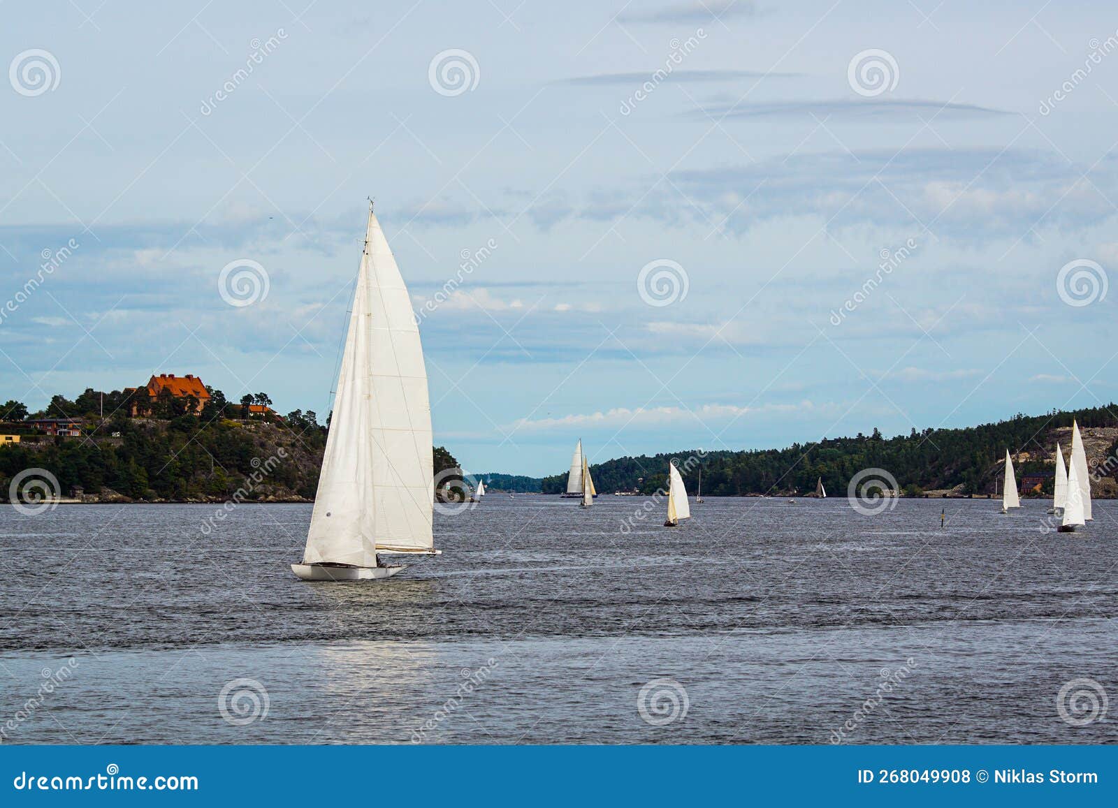 Sailing Boats in the Archipelago during Day Stock Photo Image of