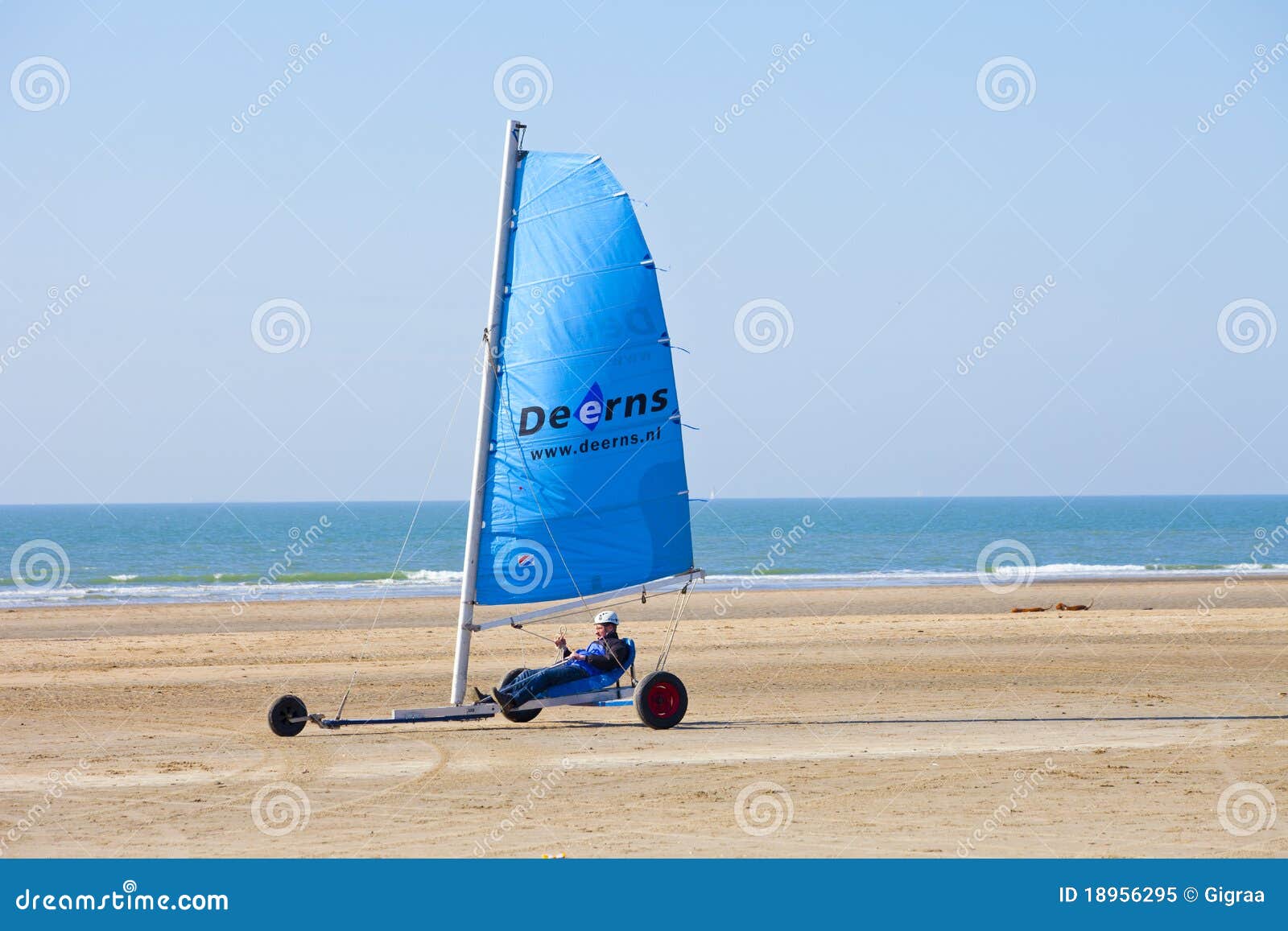 Sailing Buggy At Beach With Blue Sky Editorial Image 