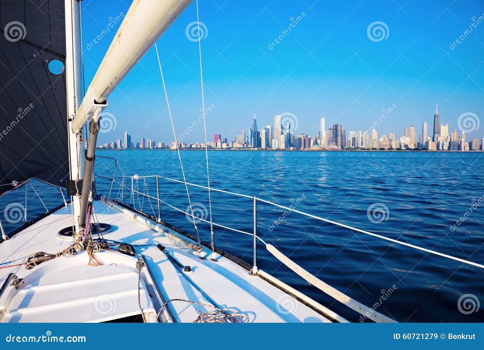 Sailing in Chicago stock image. Image of sailing, water 60721279