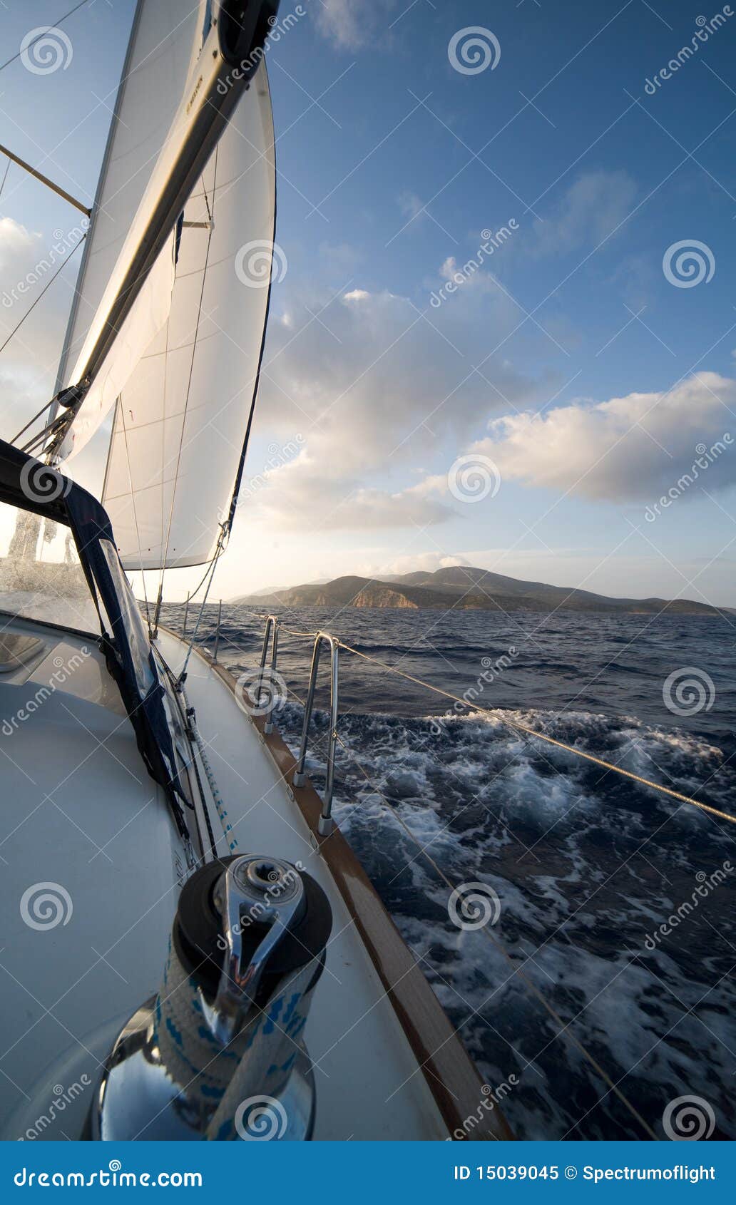 Sailing in Greece stock image. Image of holiday, country 15039045