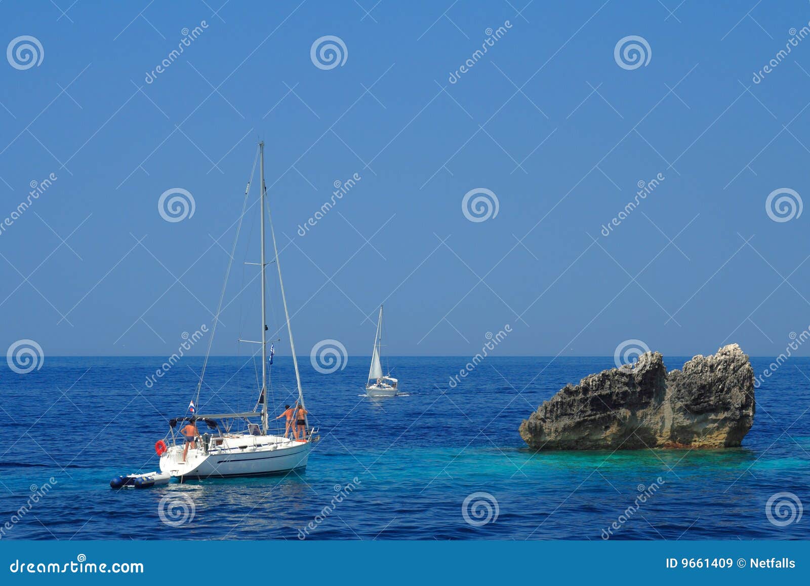 Sailing in Greece stock image. Image of holiday, beautiful 9661409