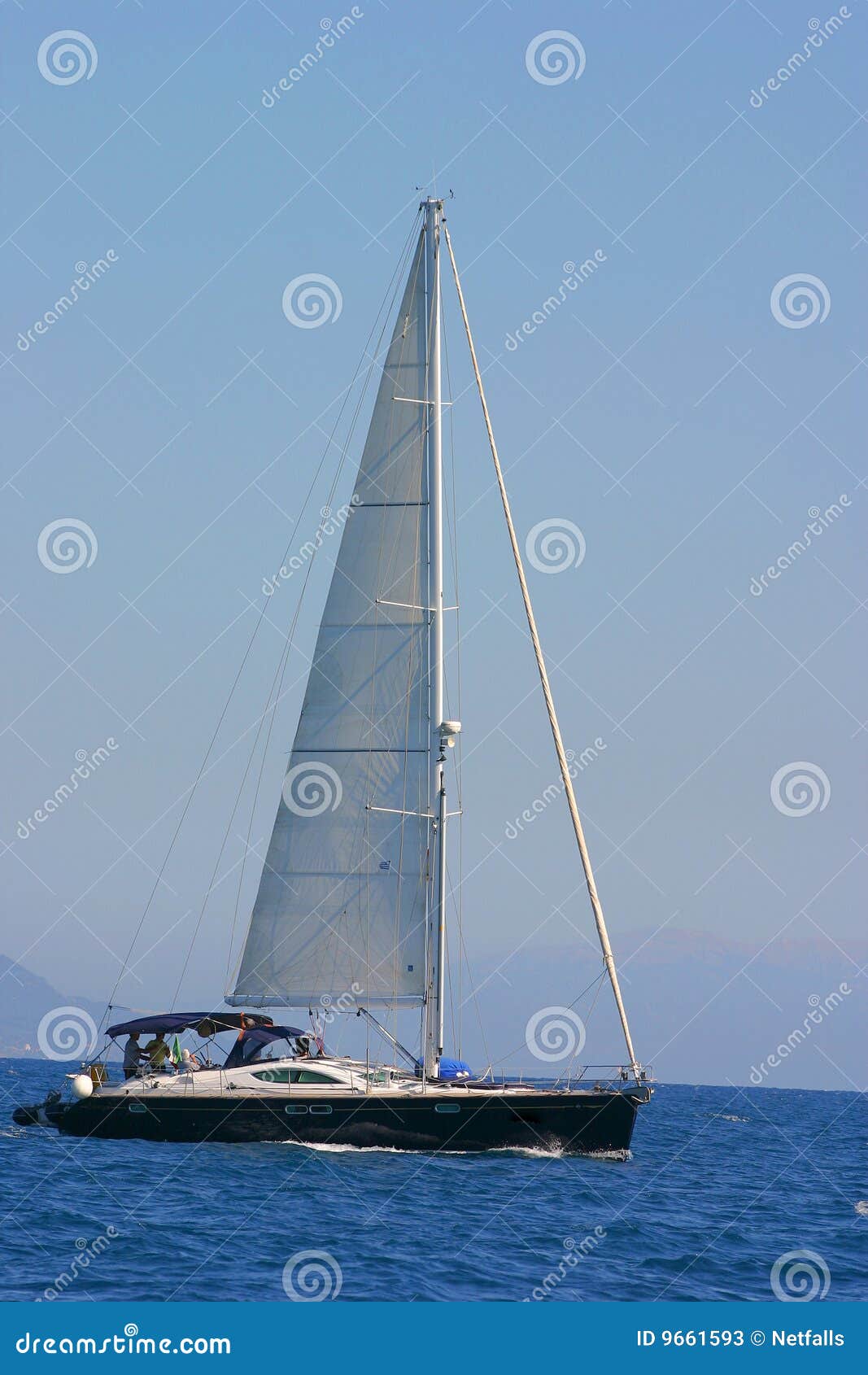 Sailing in Greece stock image. Image of small, cruise 9661593