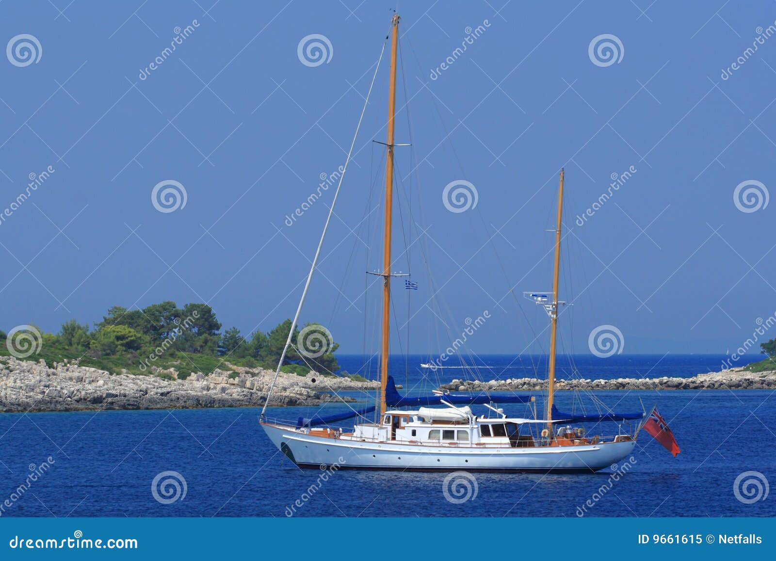 Sailing in Greece stock image. Image of hellas, mast, blue 9661615