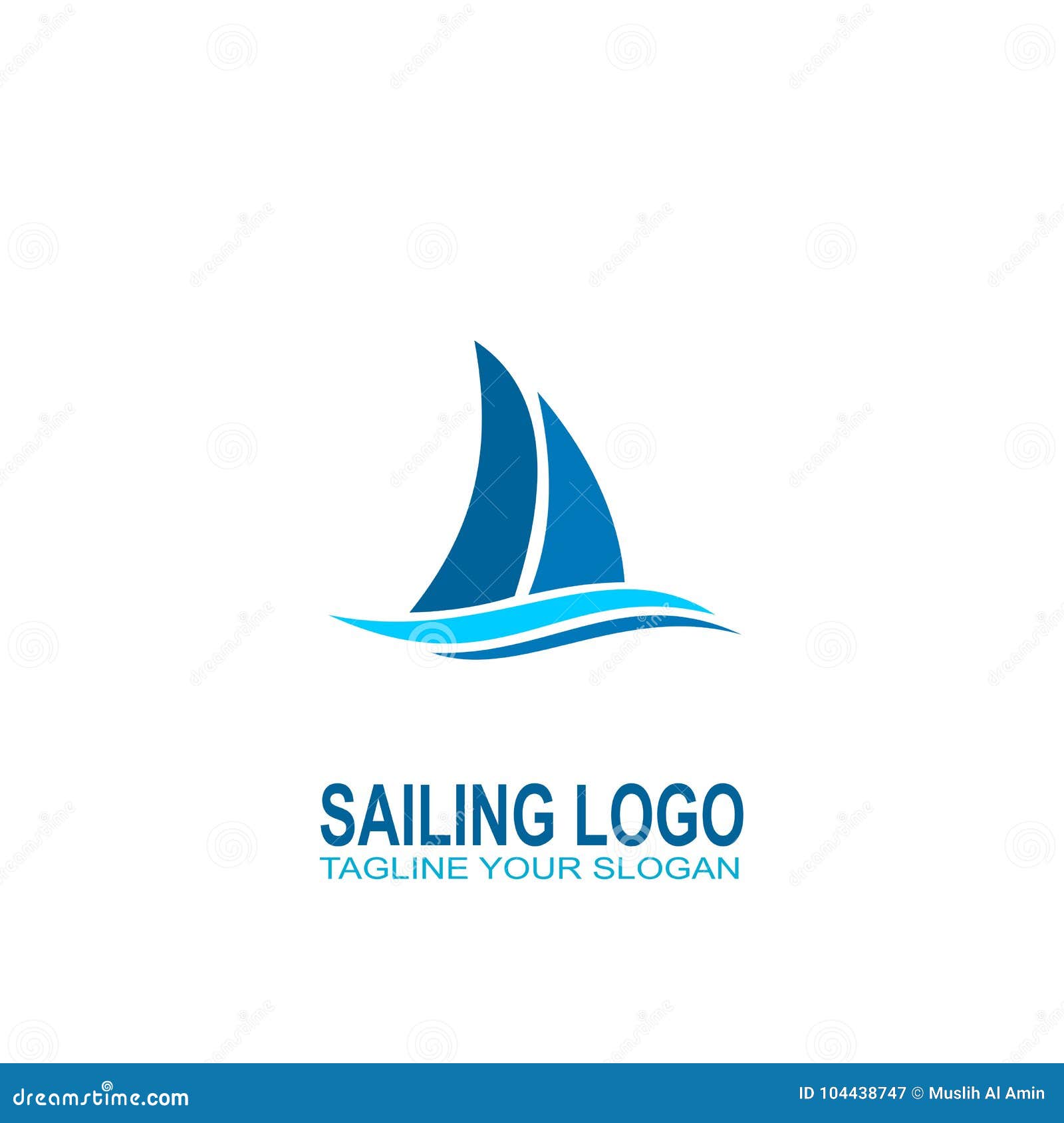 Sailing Logo Vector. Logo Creative Design Stock Vector - Illustration ...