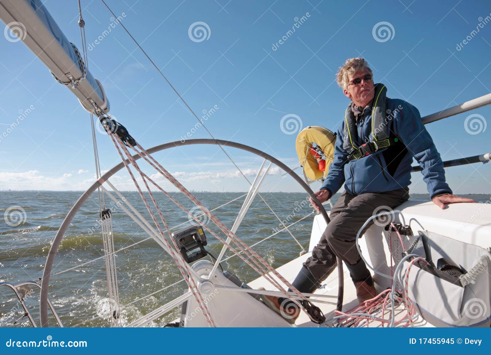 sailing on the ijsselmeer in the netherlands