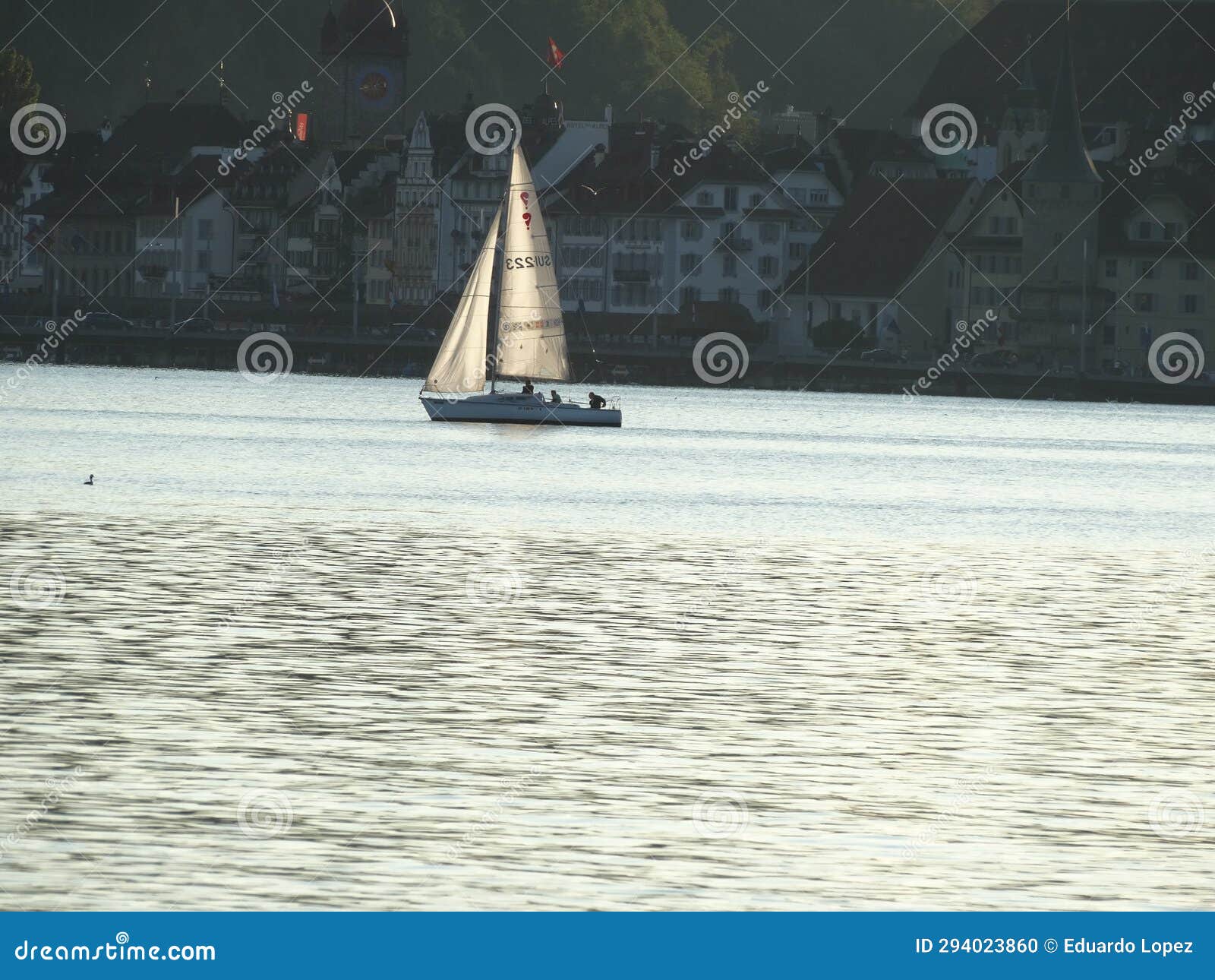 sailing in the lake of luzerna