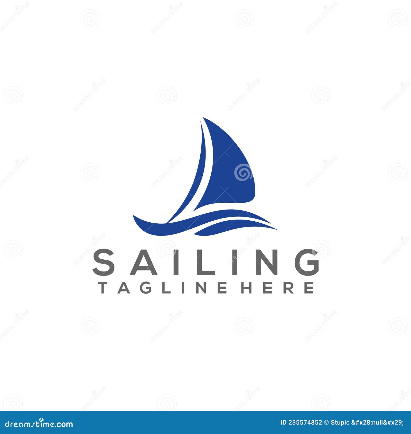 Sailing Logo Concept Vector Isolated in White Background Stock Vector ...