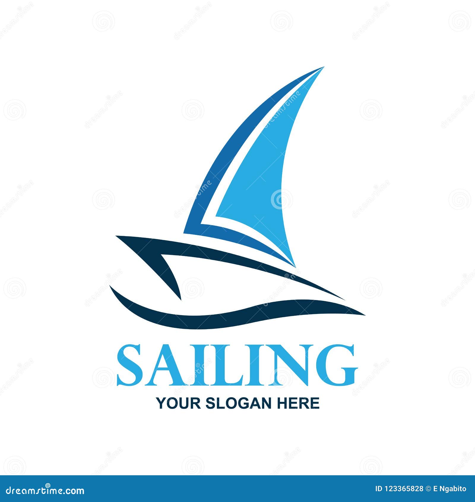 Sailing Logo with Text Space for Your Slogan / Tag Line Stock Vector ...