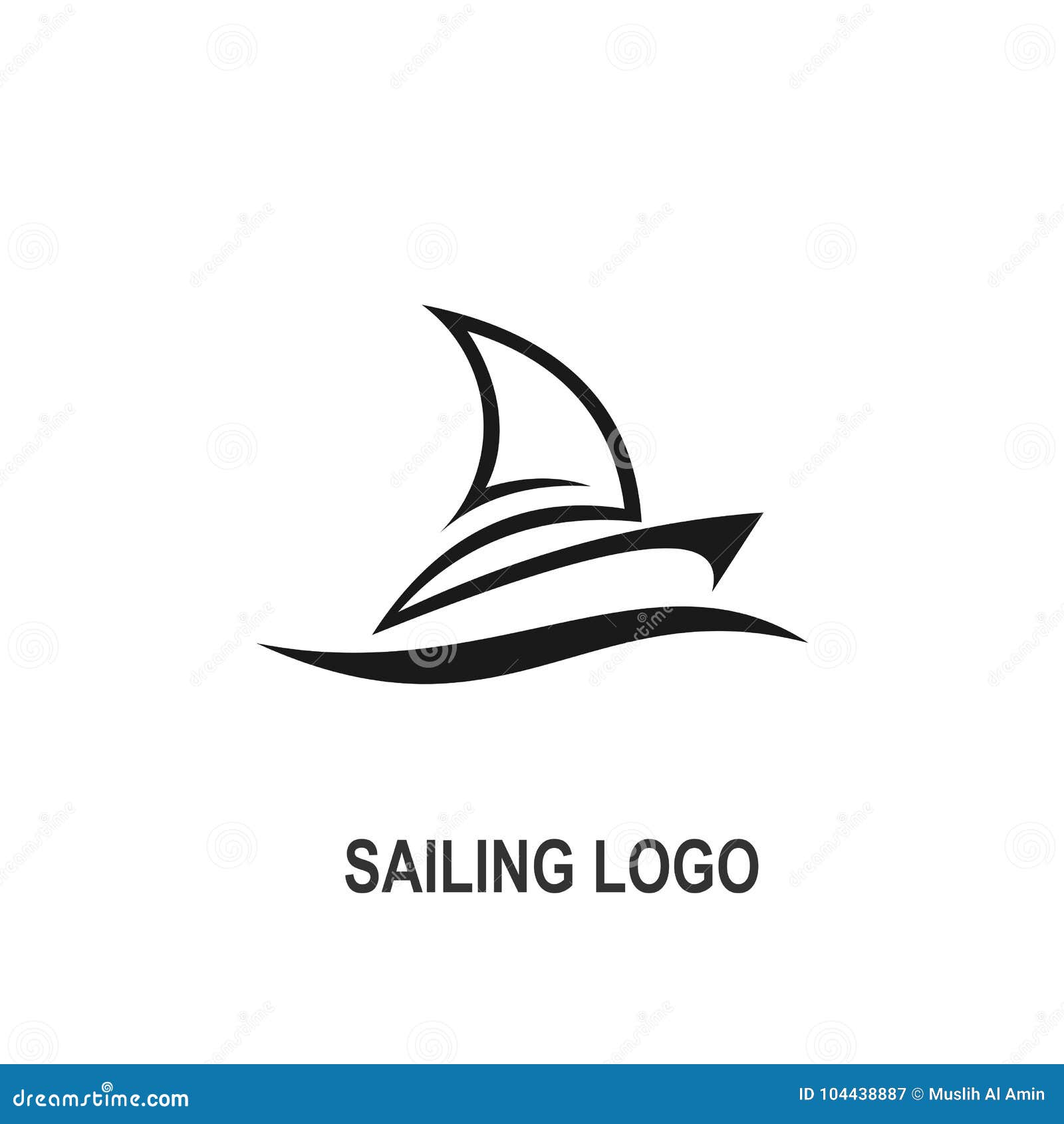 Sailing Logo Vector. Logo Creative Design Stock Vector - Illustration ...