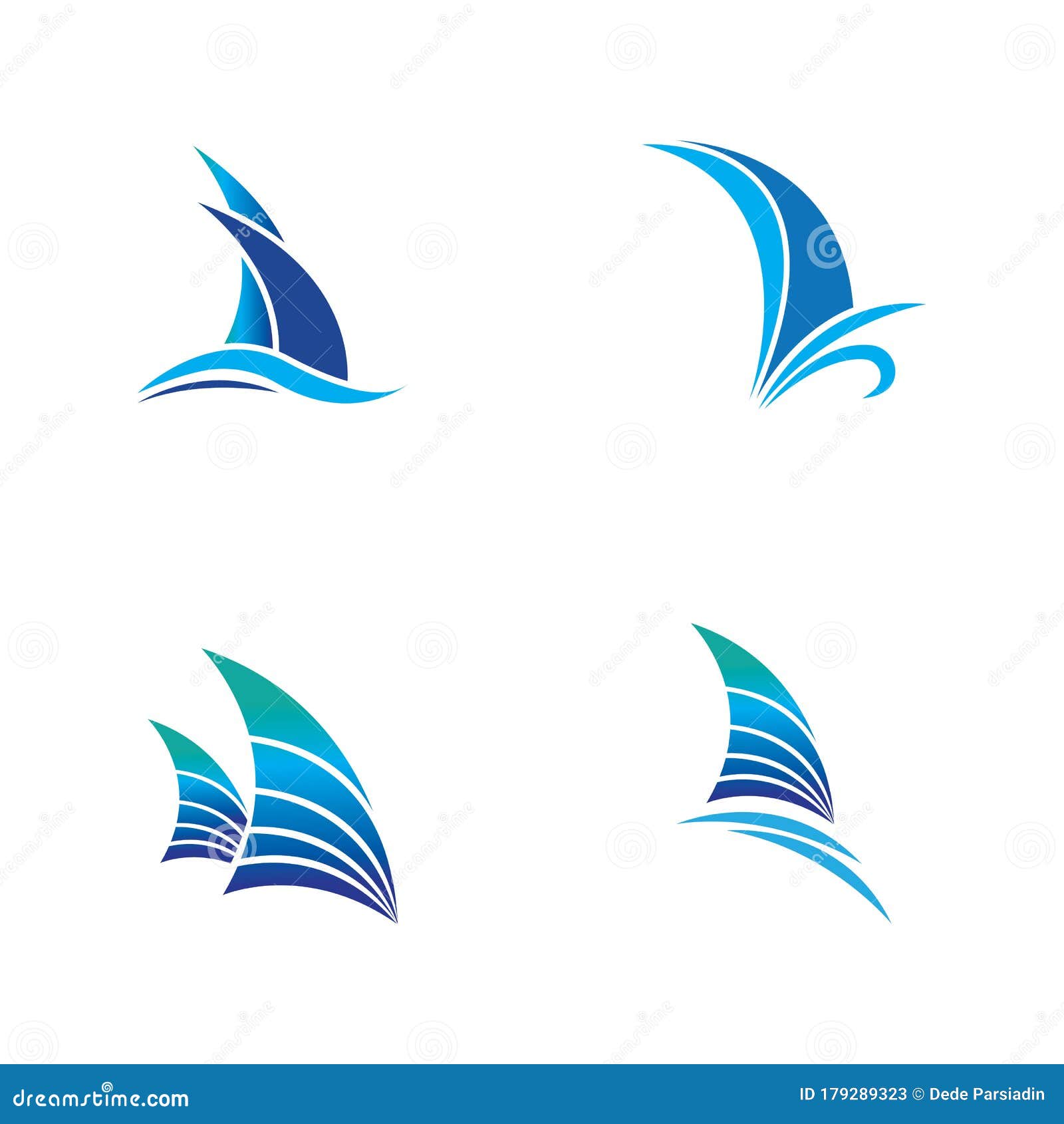 Sailing Logo Vector Icon Concept Illustration Design Template Stock ...