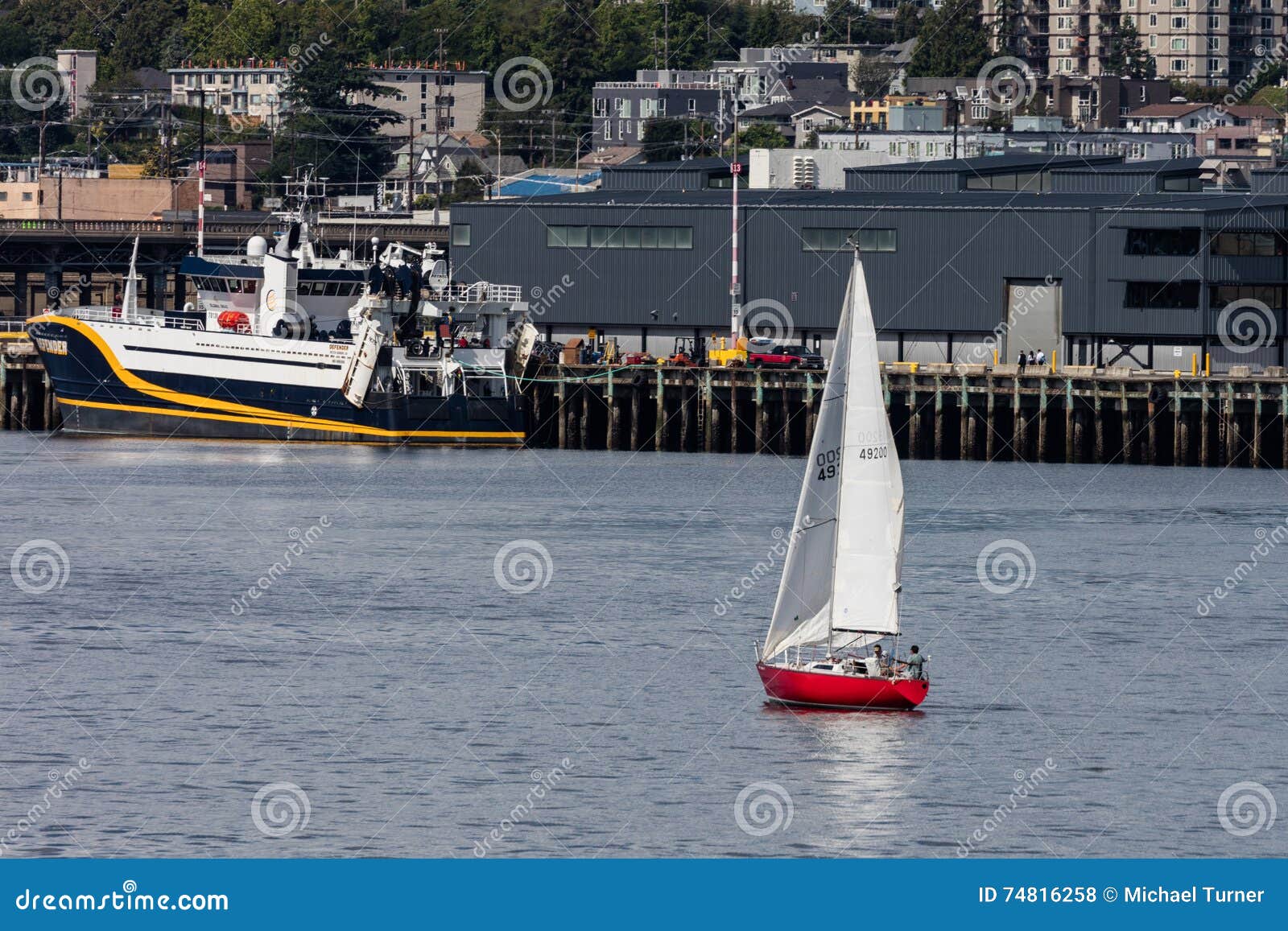 Sailing in Seattle editorial stock photo. Image of cruise 74816258