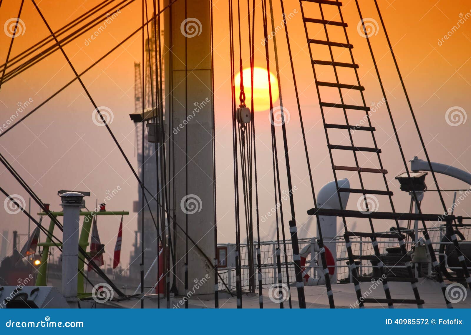 Sailing ship stock photo. Image of deck, cruising, sailing 40985572