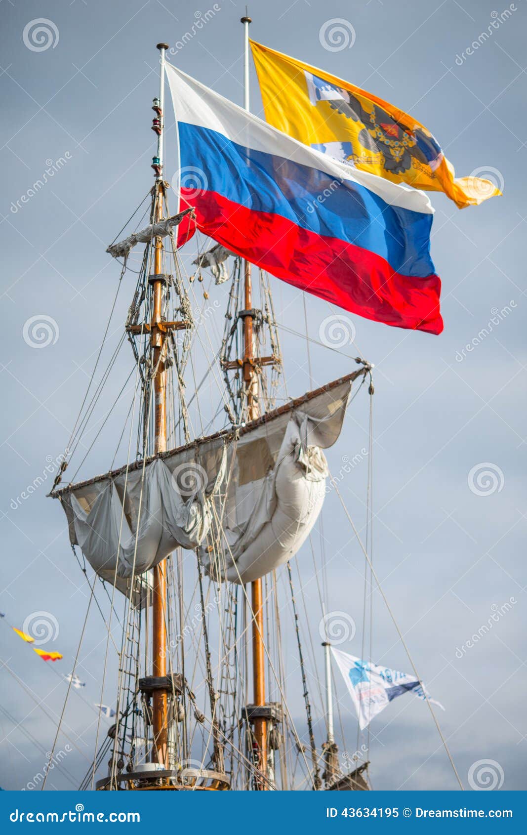 Sailing Ship flag editorial image. Image of center 43634195