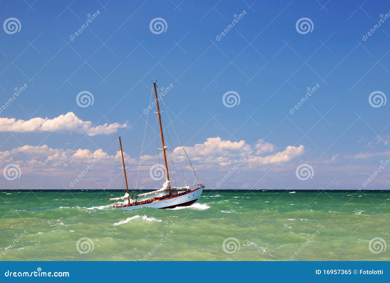 Sailing ship leaving port stock image. Image of mediterranean 16957365