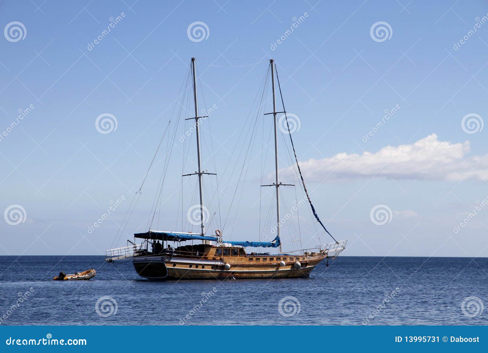 Sailing Ship on Mediterranean Sea Stock Image Image of transportation
