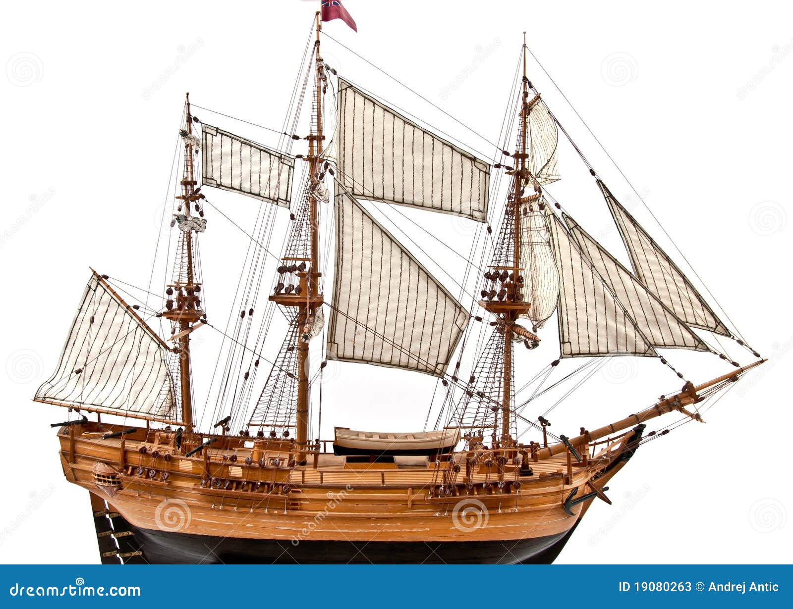 Sailing ship model stock image. Image of nymph, mast ...