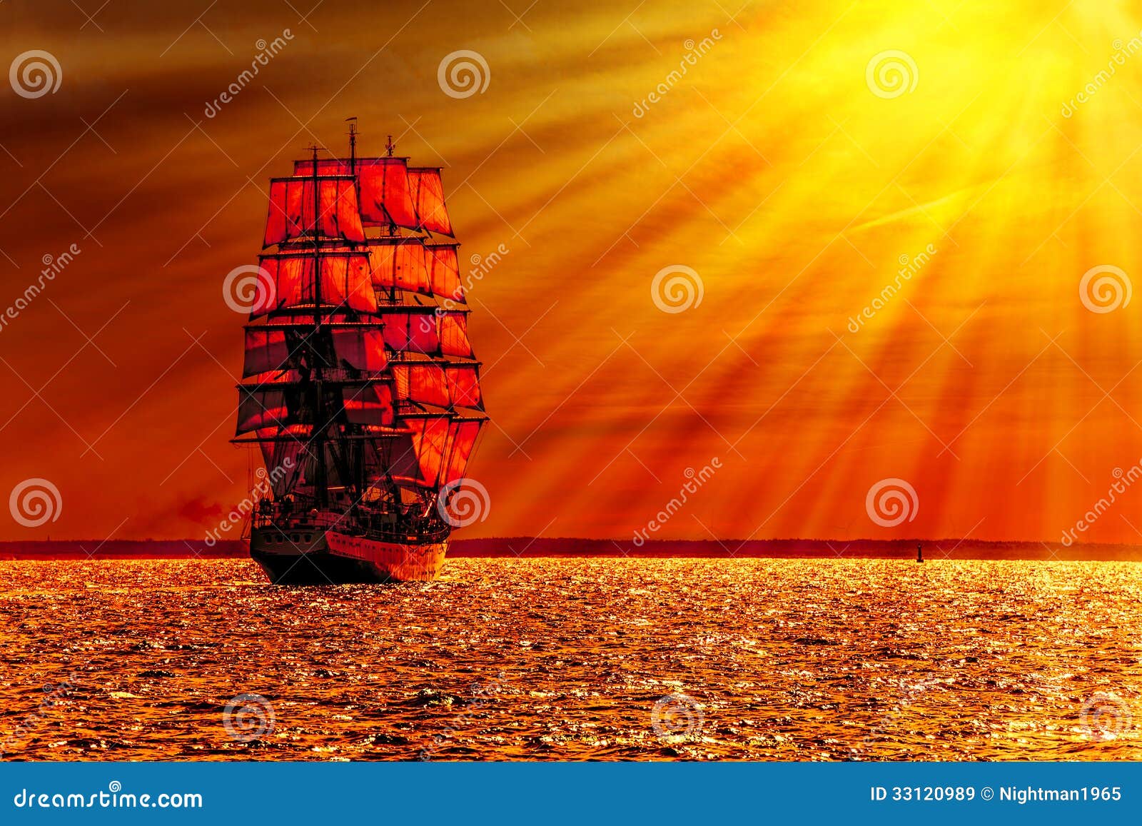 sailing ship on the sea