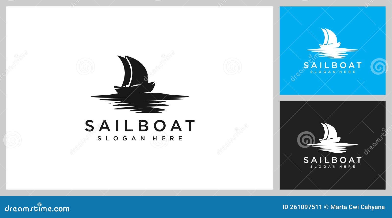 Sailing Yacht Logo Vector Design Stock Vector Illustration of symbol