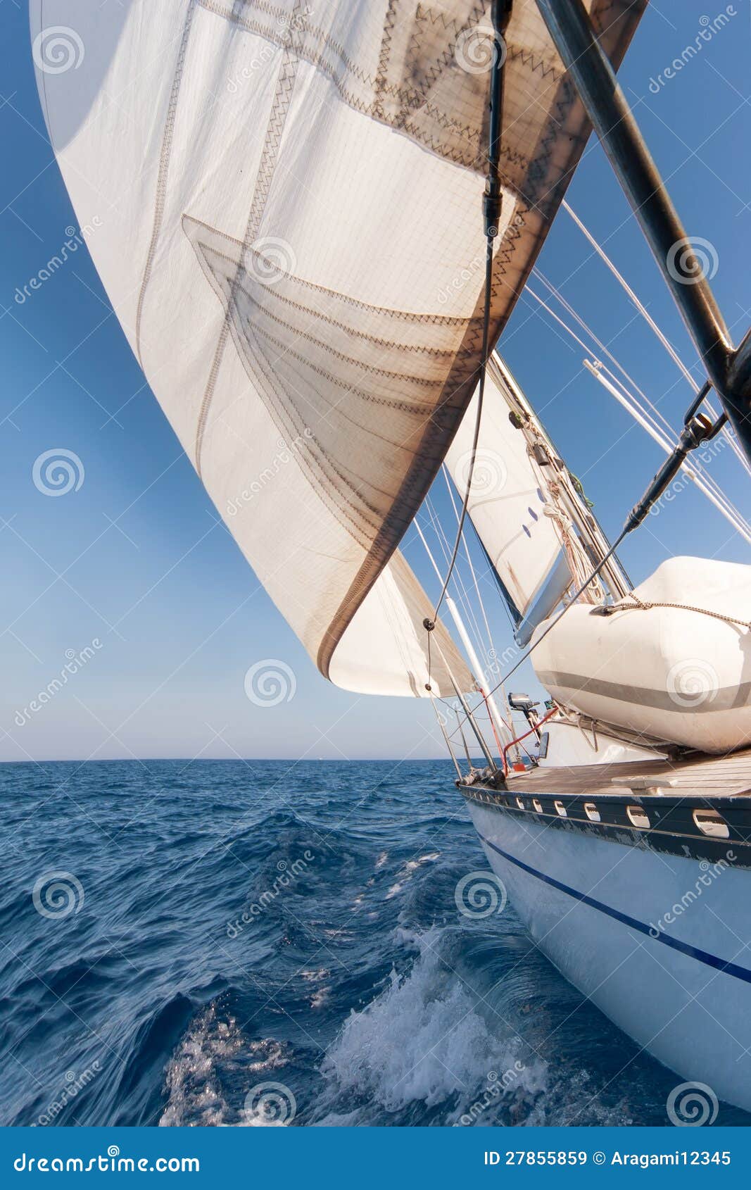 sailing yacht on the race