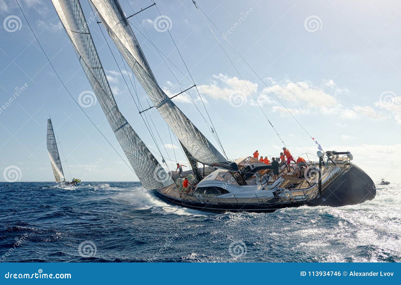sailing yacht race. yachting. sailing yachts in the sea