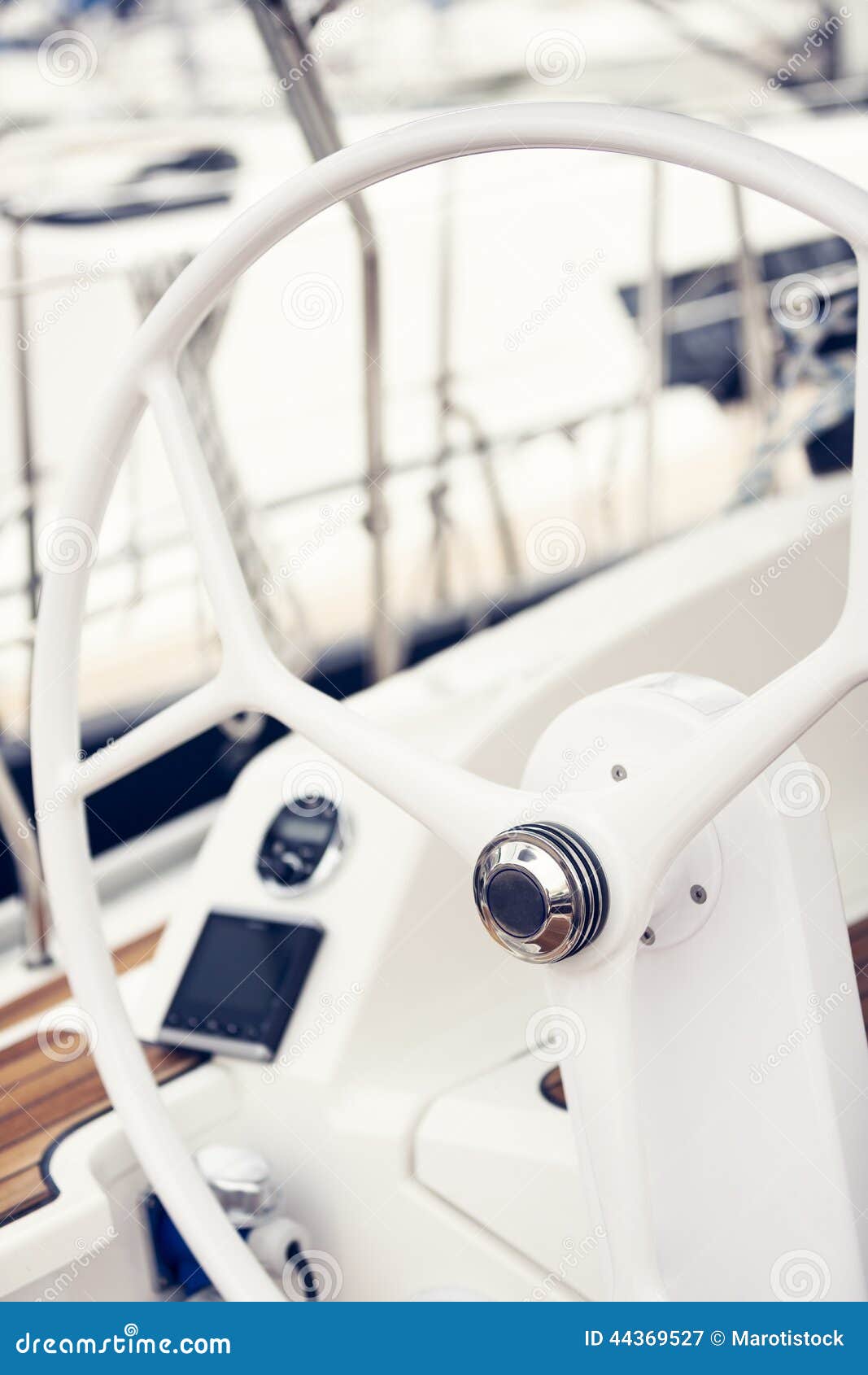 Sailing Yacht Steering Wheels Stock Image Image of marine, management