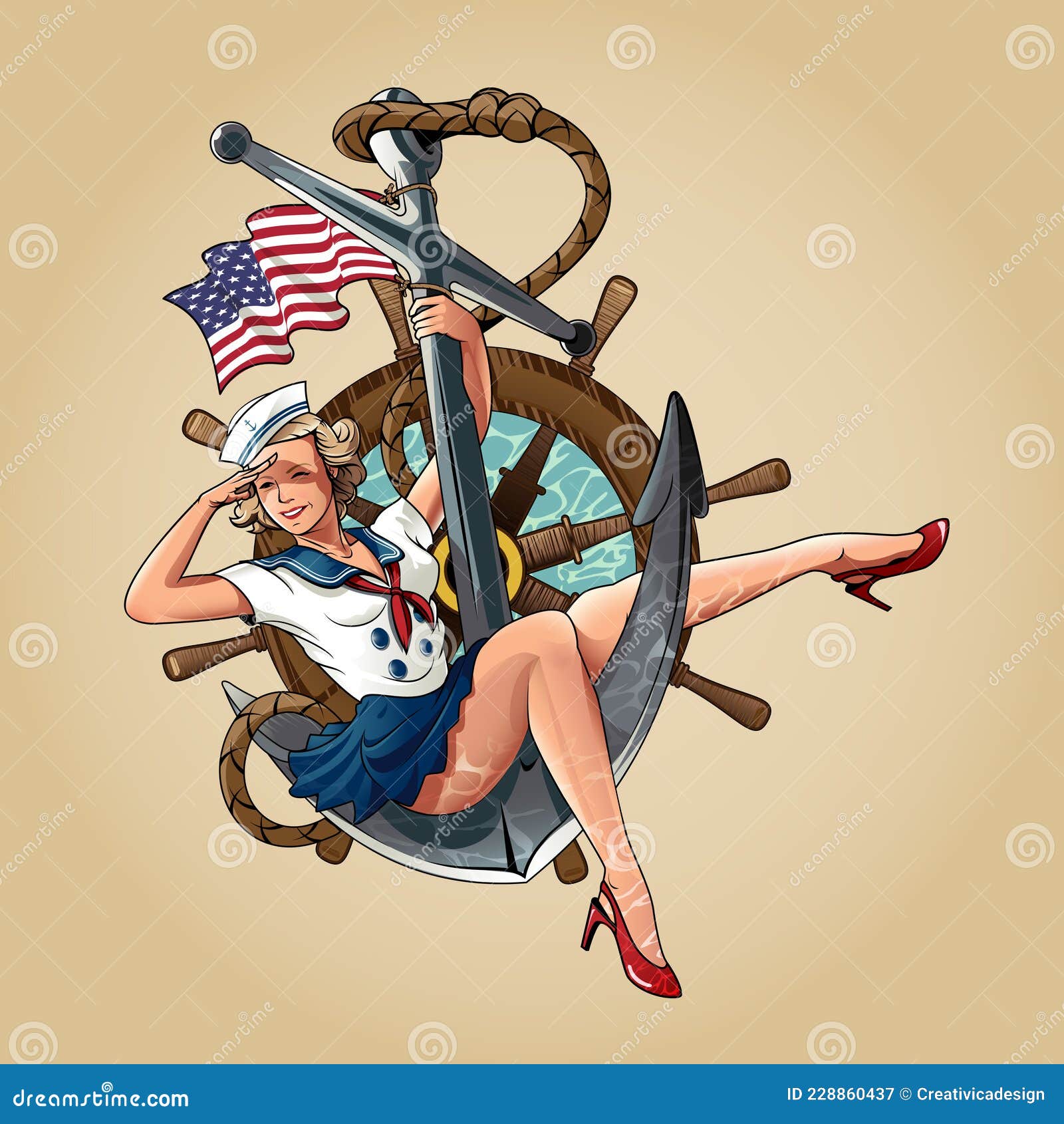 Pin up in the navy