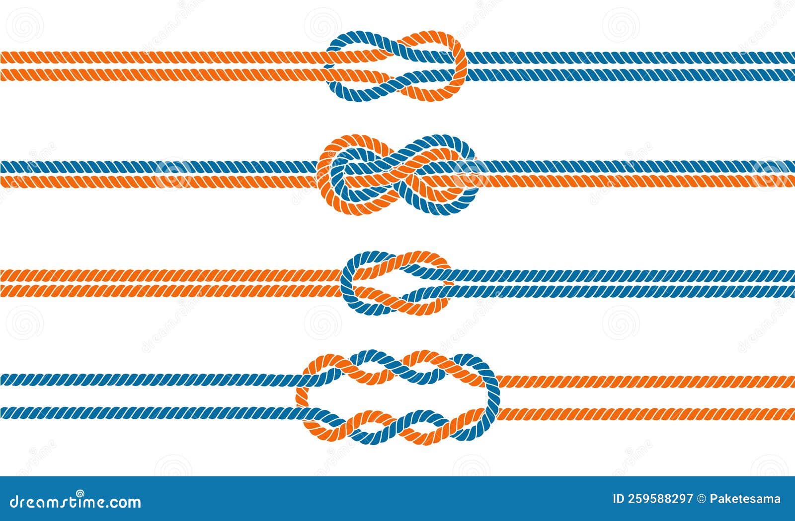 Sailor knot dividers set stock vector. Illustration of border - 259588297