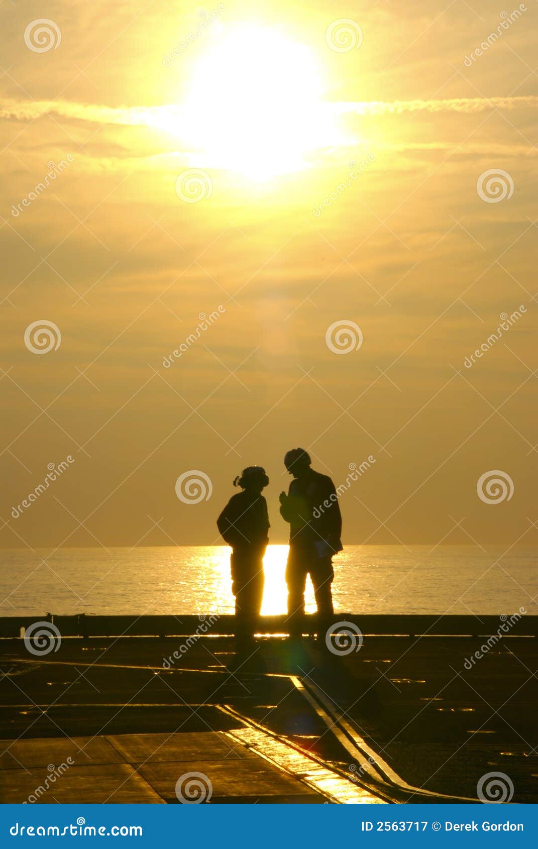sailors at sunset