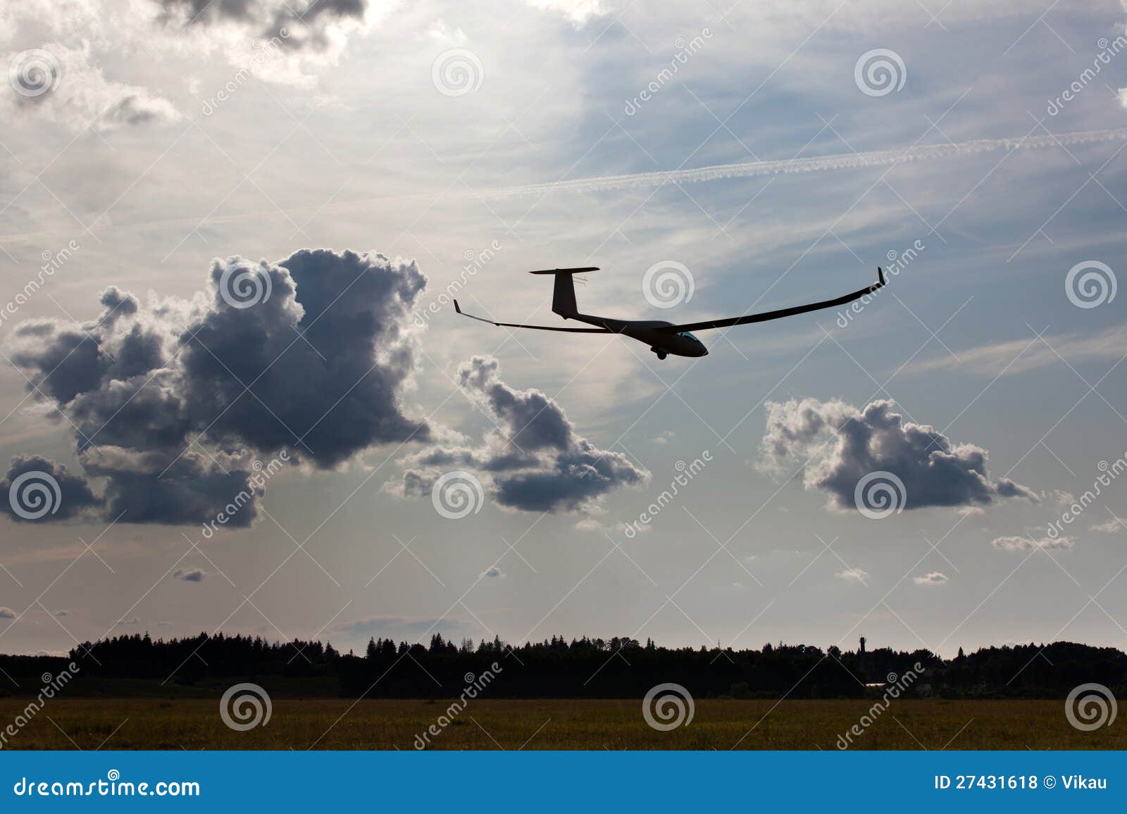 sailplane on final glide