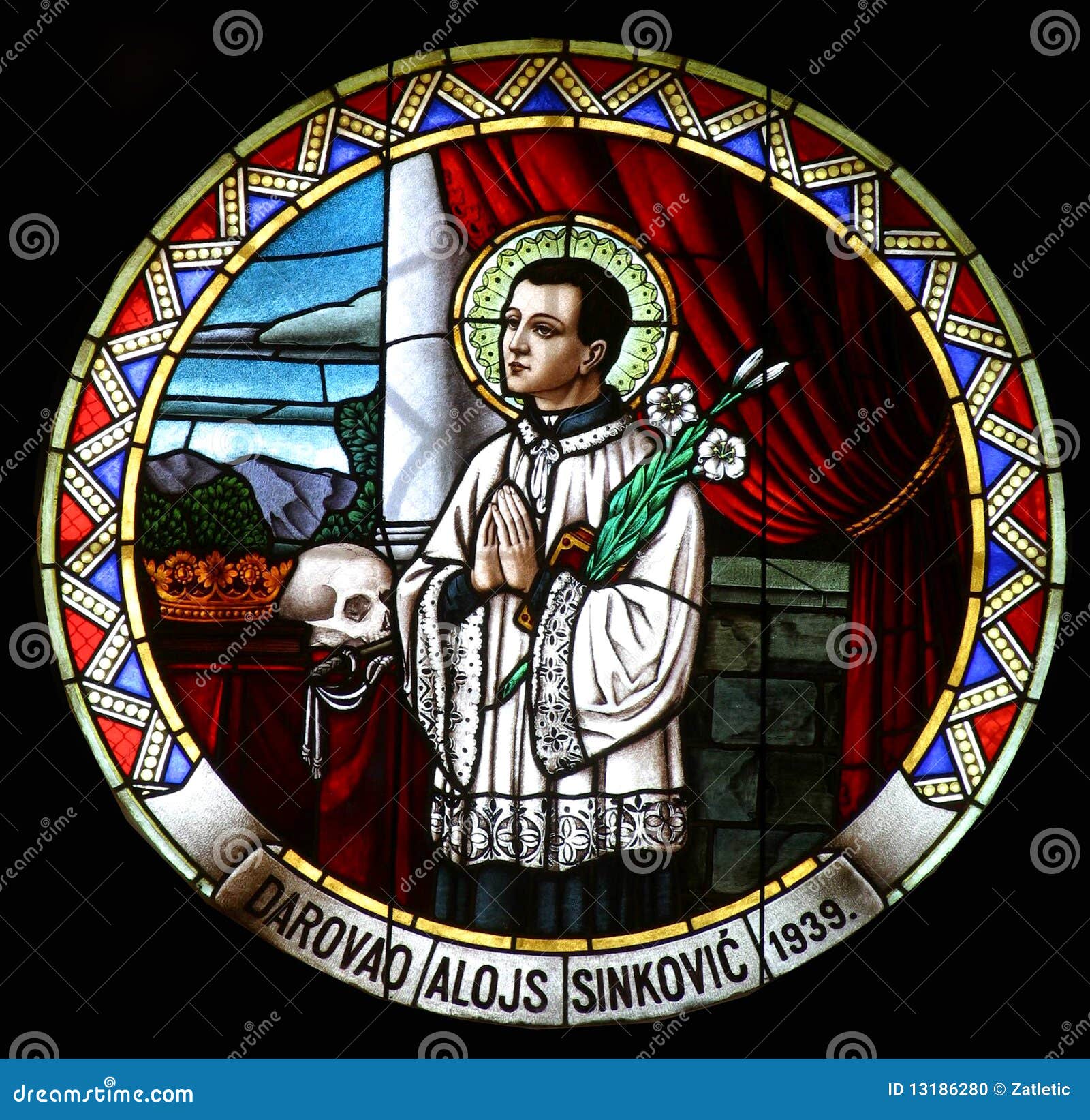 Saint Aloysius Reciving The Sacrament, Fresco On The Ceiling Of The