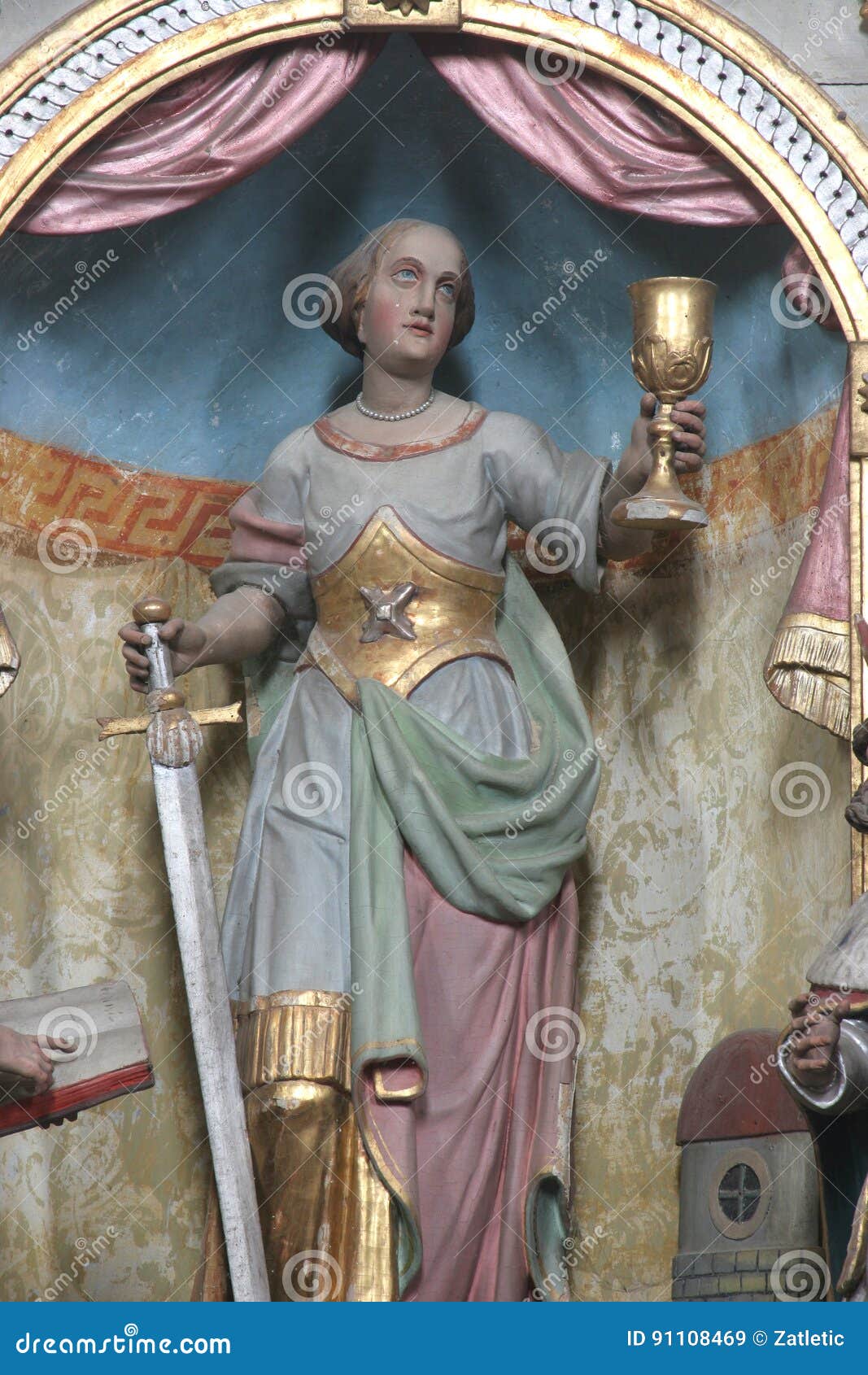 Saint Barbara image stock. Image du chrétien, église 91108469