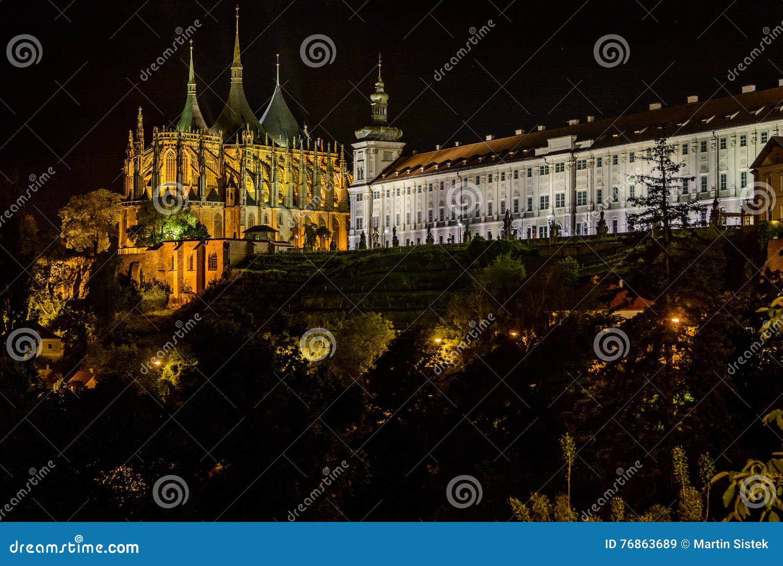 Saint Barbara Church in Kutna Hora, Czech Republic. UNESCO. One of the most famous Gothic churches in central Europe, World Heritage Site.