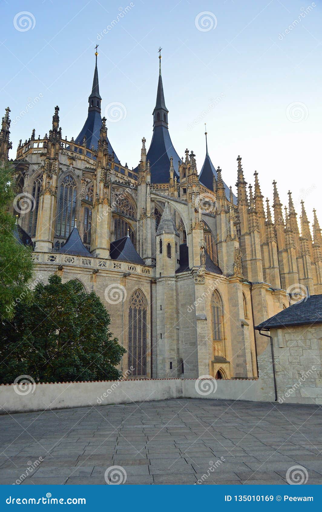 exterior of st barbara`s church, kutna hora, czech republic
