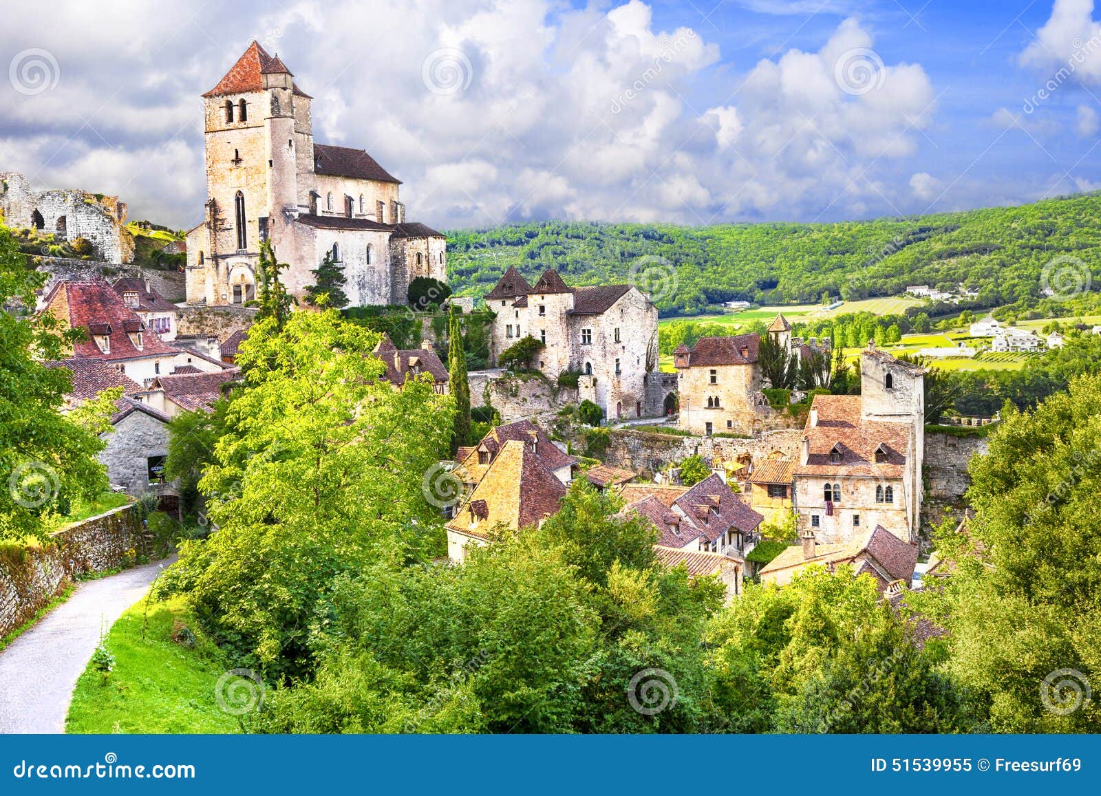 SaintCirqLapopie image stock. Image du romantique, médiéval 51539955