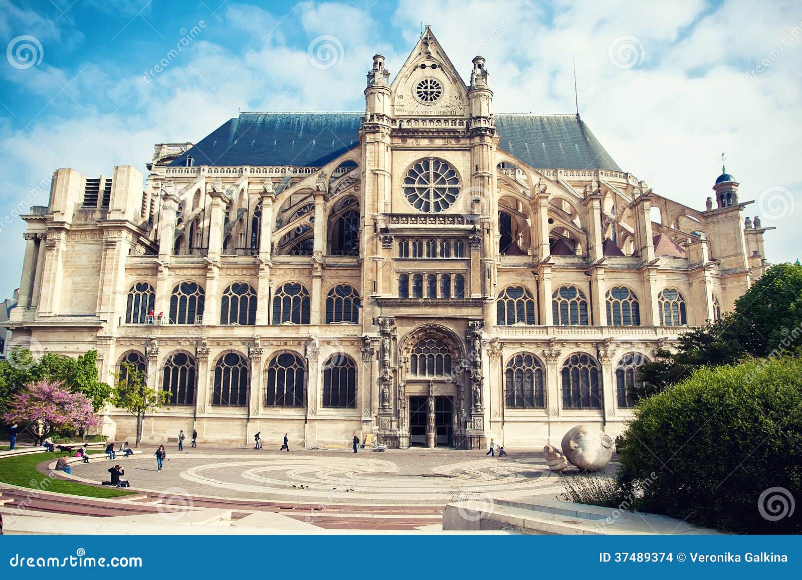 SaintEustache Church in Paris Stock Photo Image of attraction