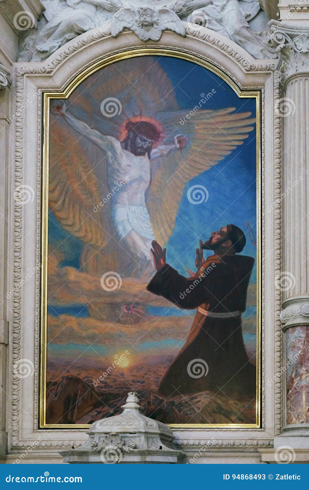 Saint Francis of Assisi stock image. Image of saint, church - 94868493