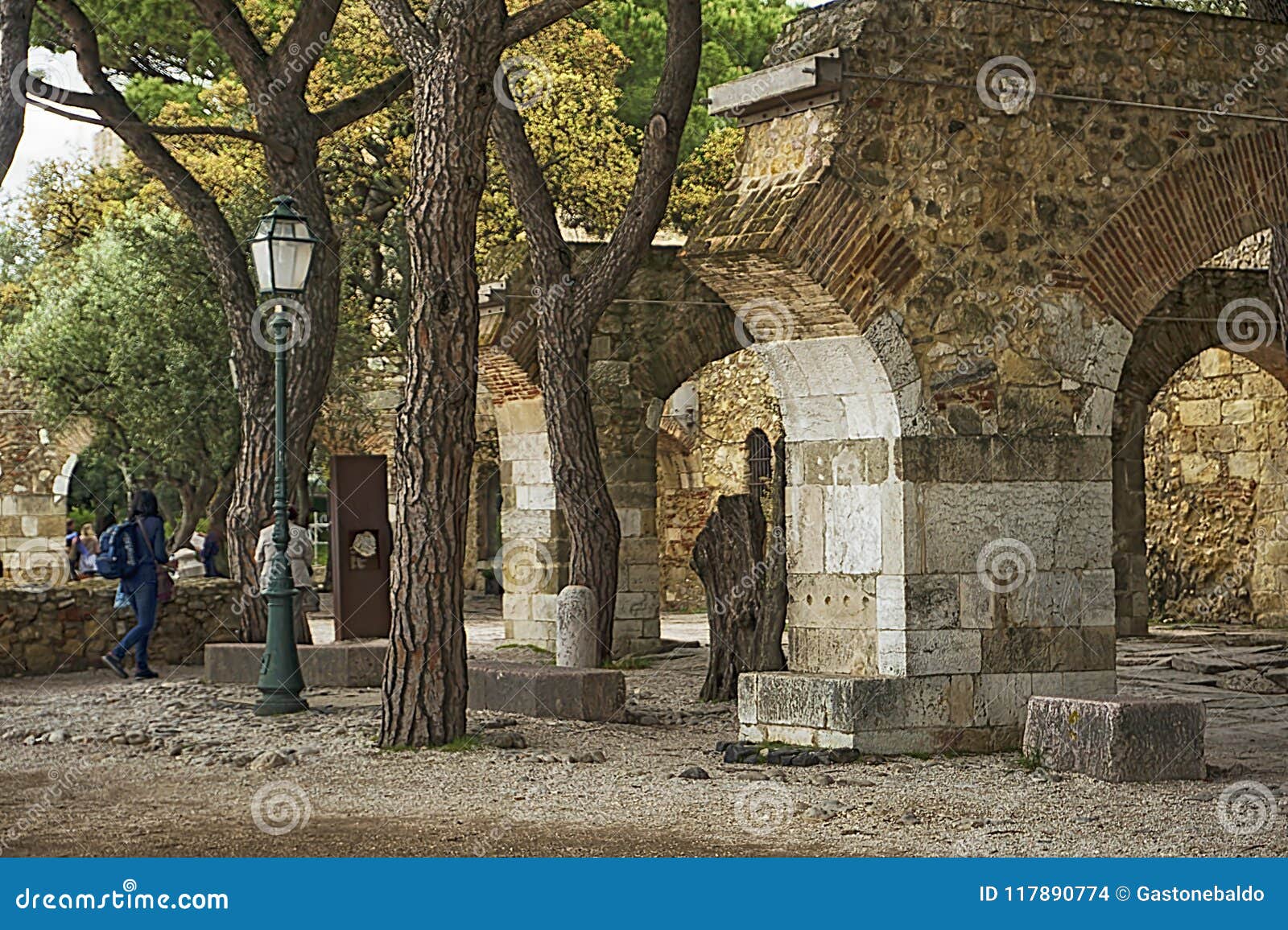 saint george castle gardens, lisbon, portugal